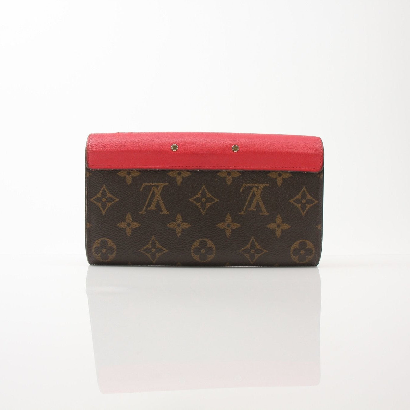 Louis Vuitton Pallas long wallet by Gold & Beyond, showcasing sleek leather design, gold accents, and multiple card slots.