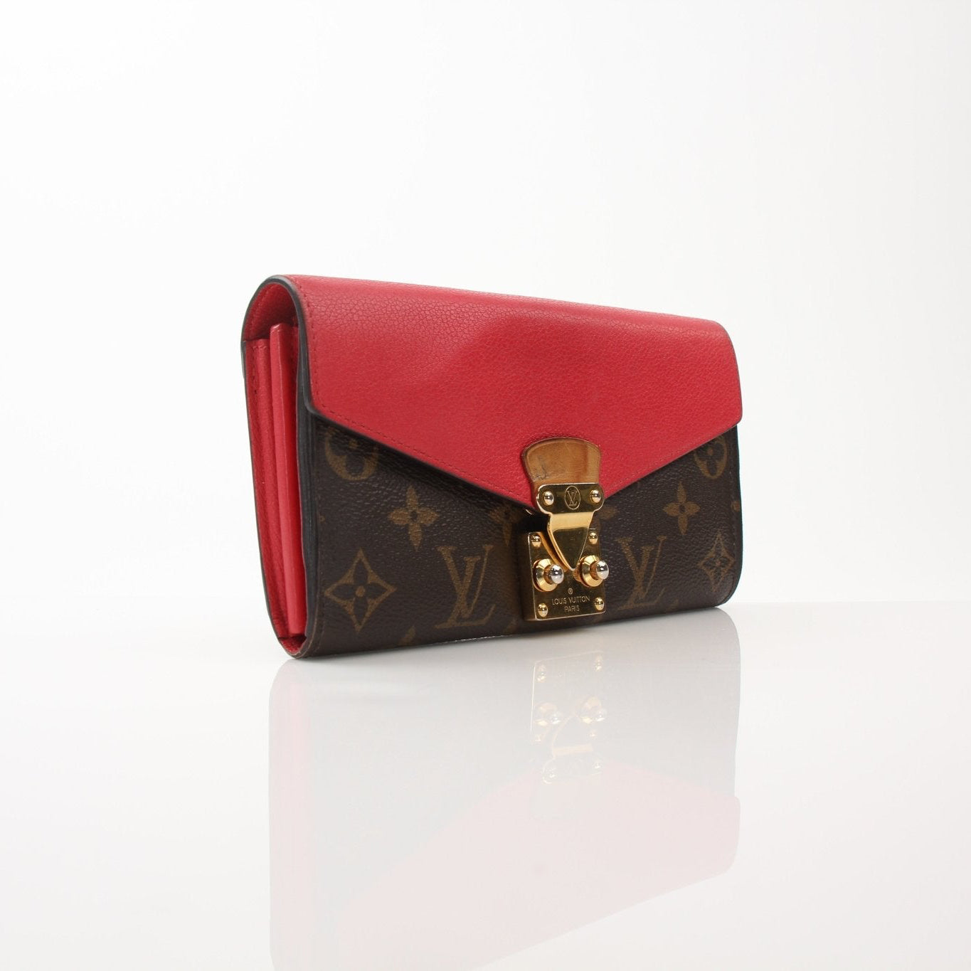 Louis Vuitton Pallas long wallet by Gold & Beyond, showcasing luxurious leather design and multiple card slots.
