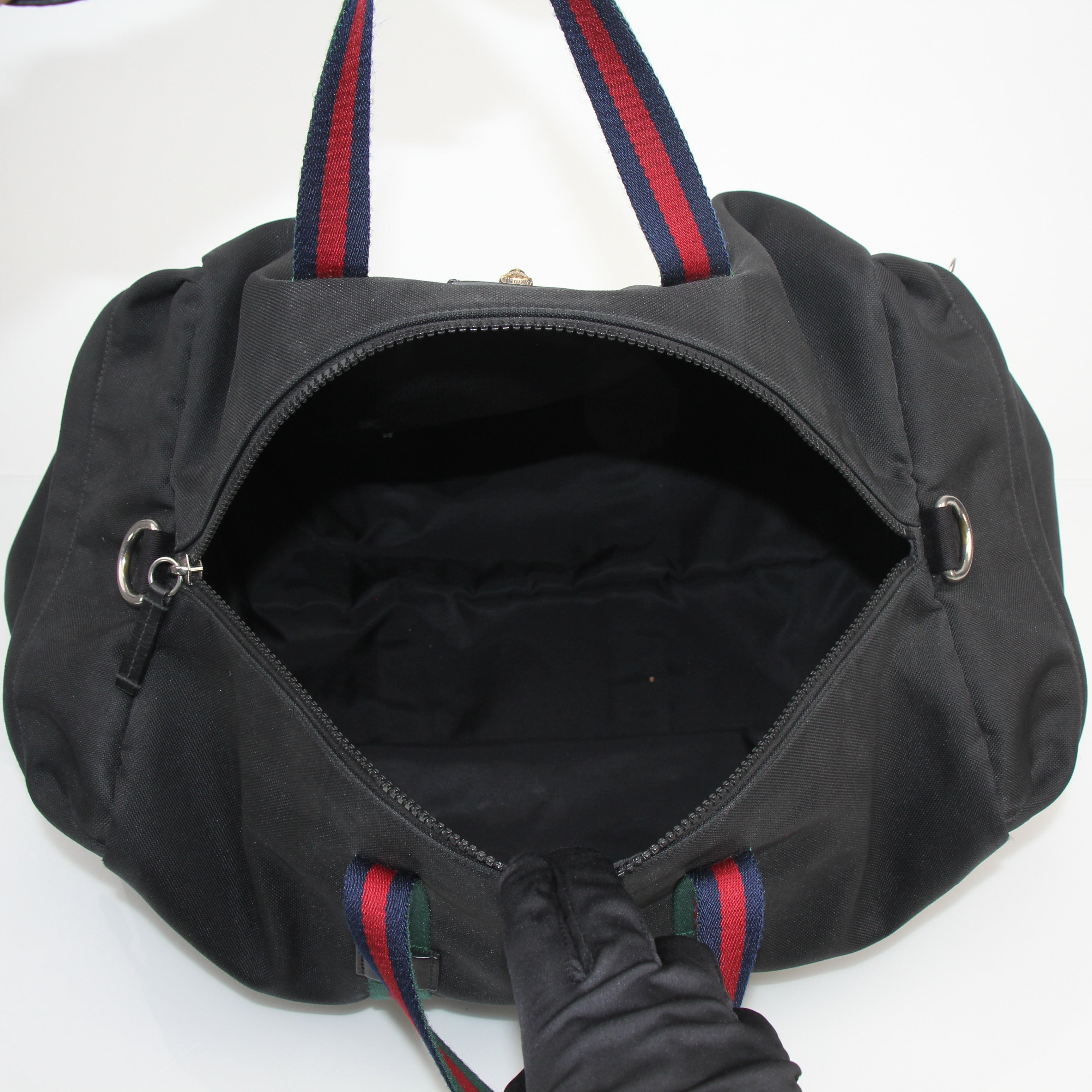 Gucci Techno Canvas Duffle Travel Bag