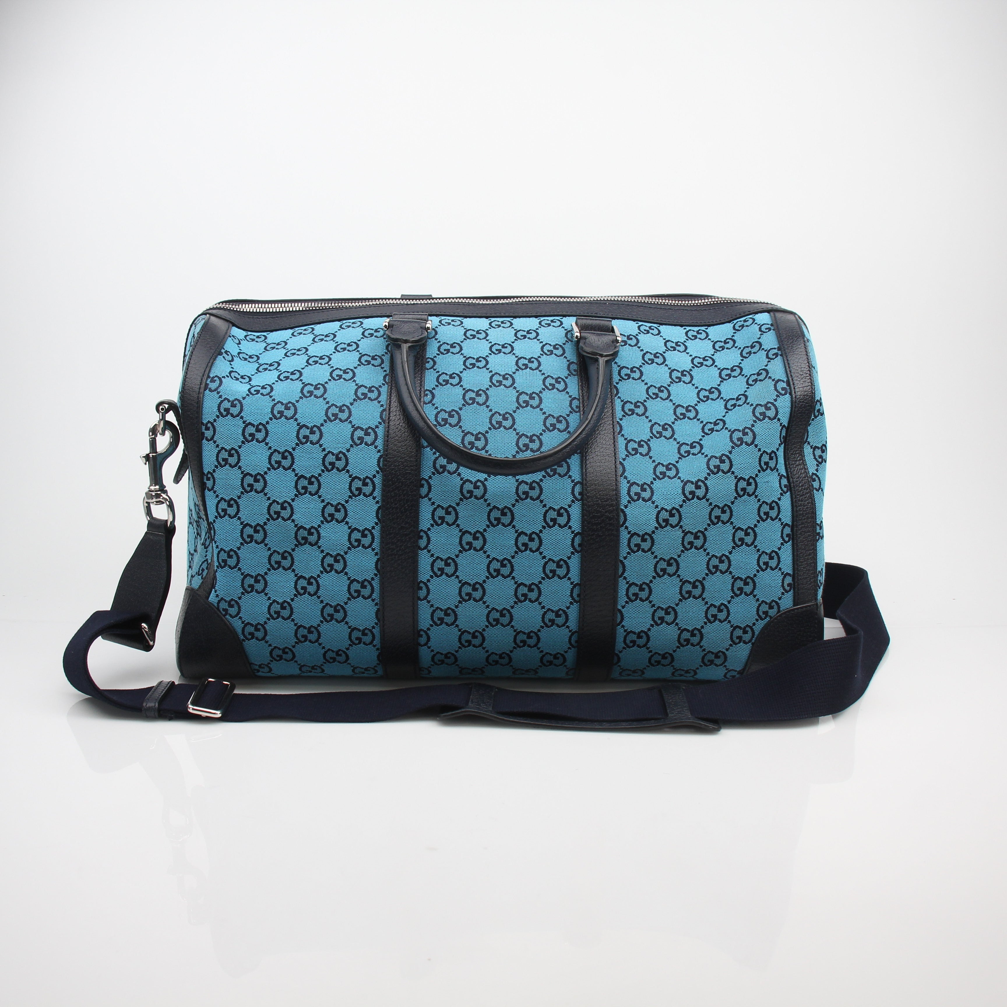 Gucci Savoy Blue GG Canvas Duffle Bag