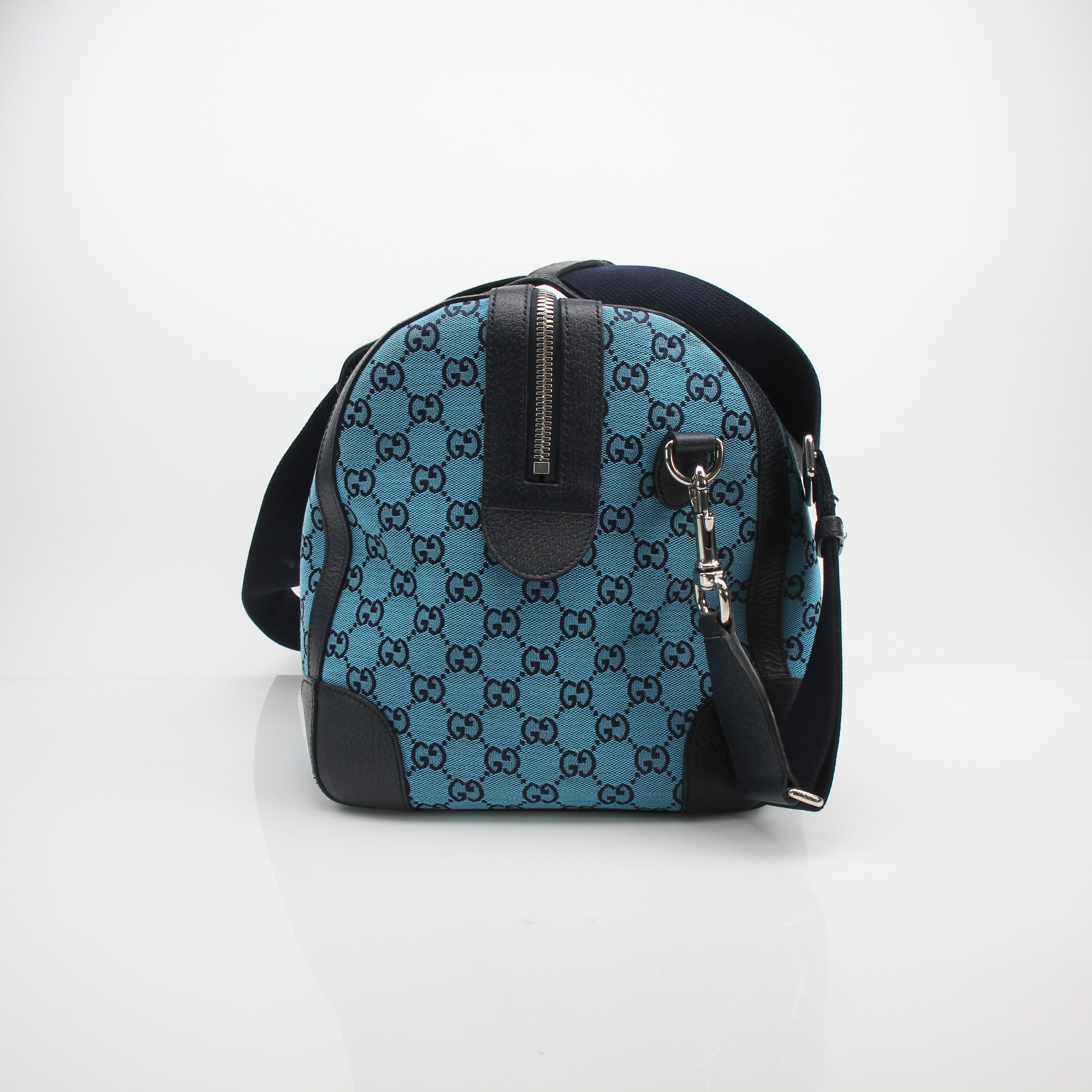 Gucci Savoy Blue GG Canvas Duffle Bag