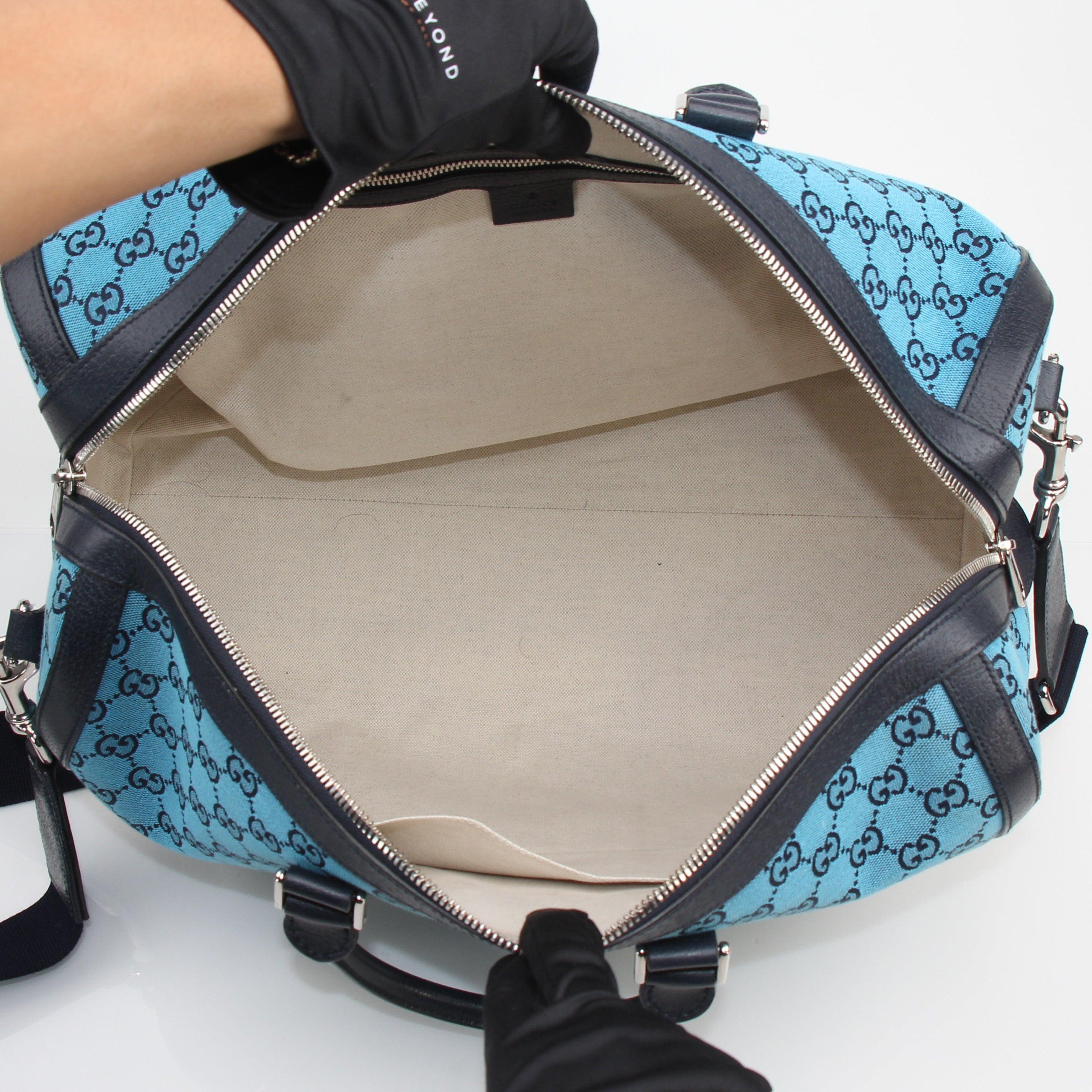 Gucci Savoy Blue GG Canvas Duffle Bag