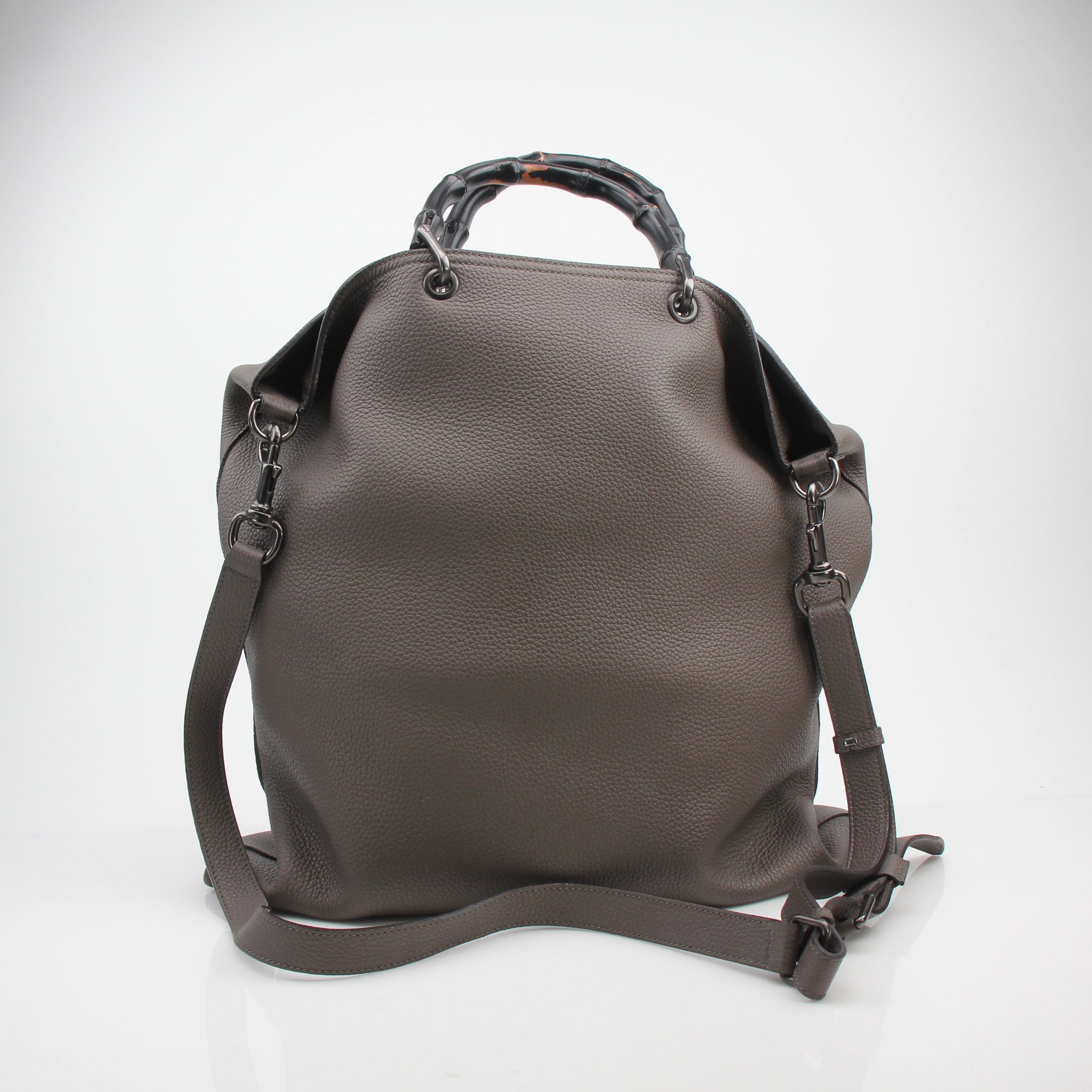Gucci Bamboo Shopper Tote Leather Handbag