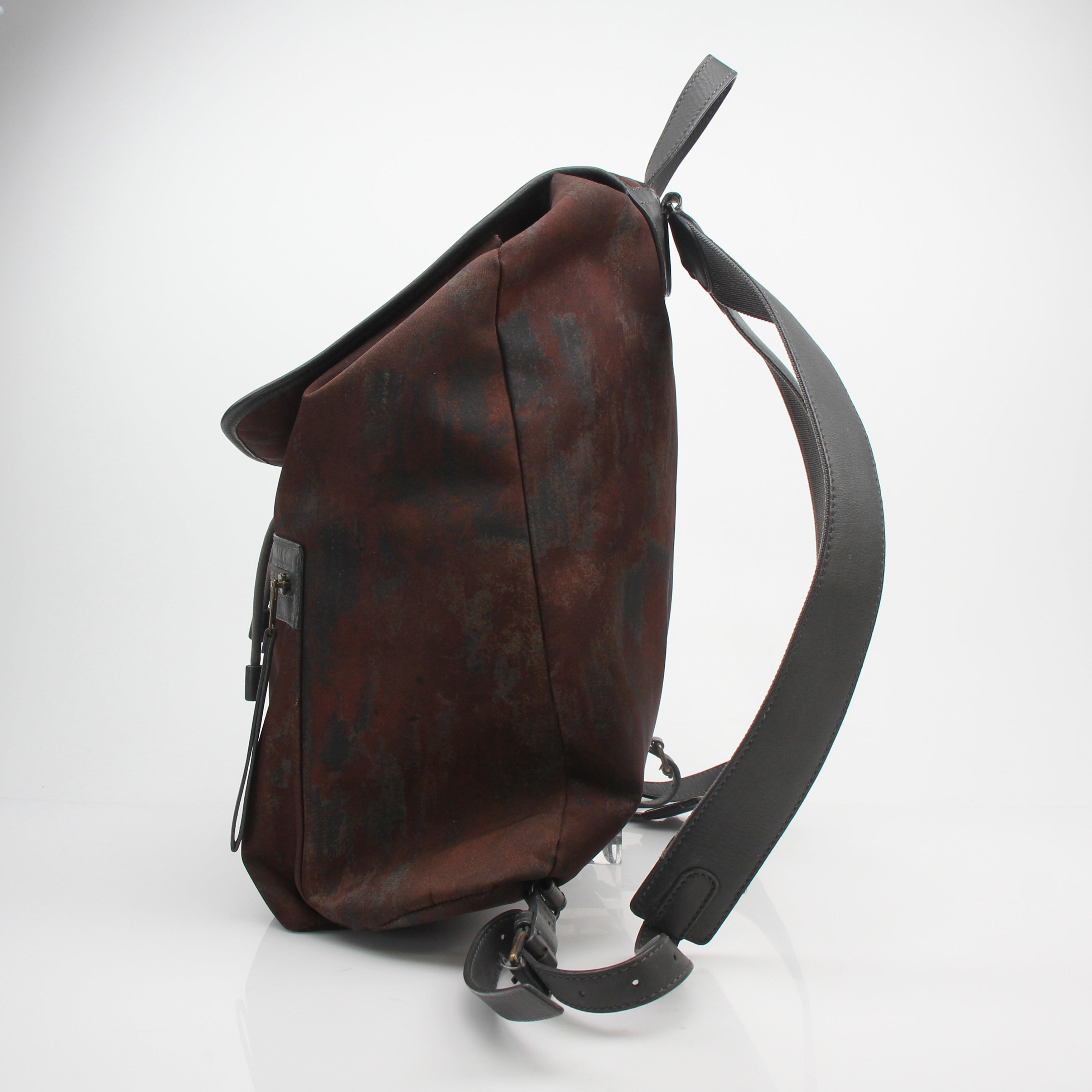 Balenciaga Traveller Rust Print Nylon Backpack