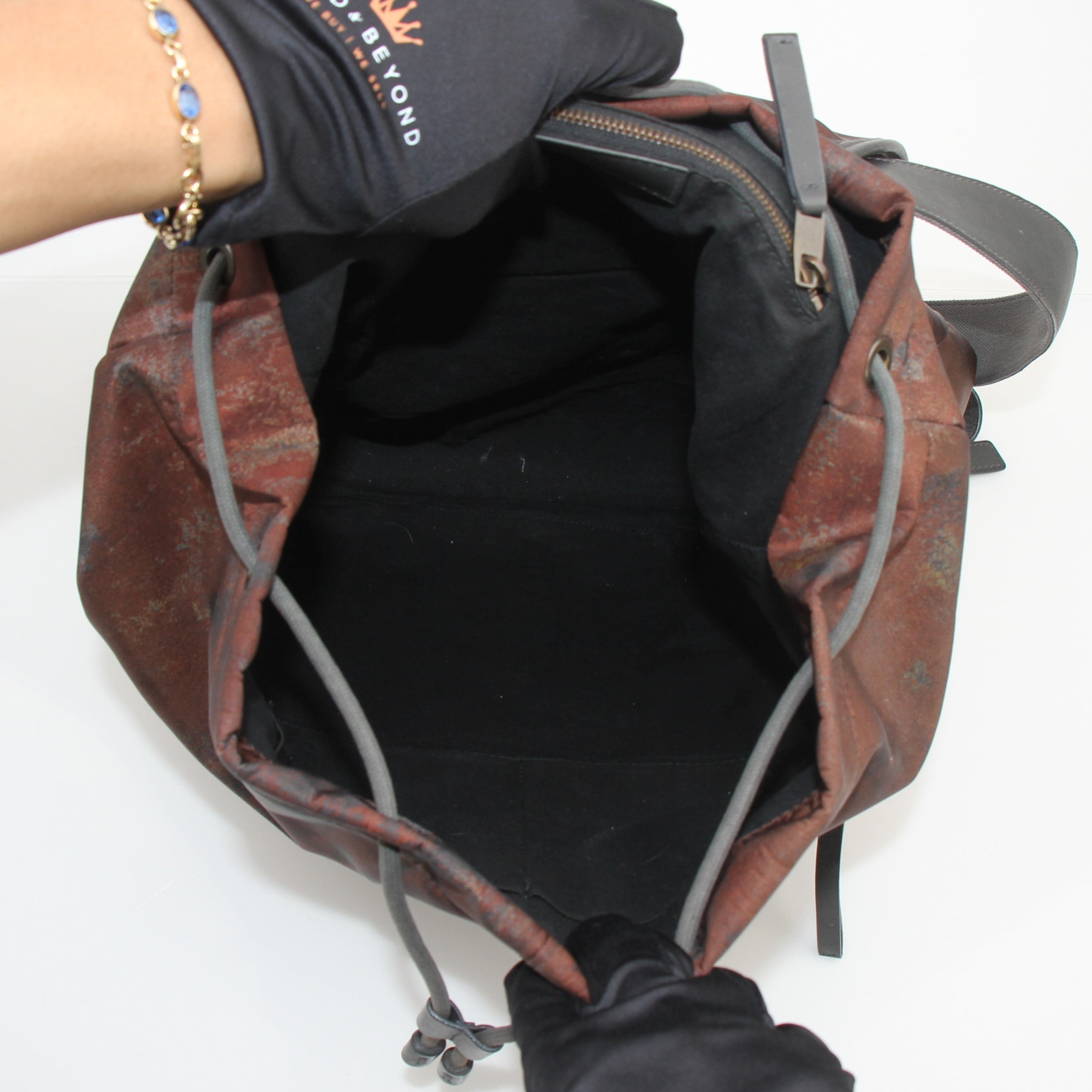 Balenciaga Traveller Rust Print Nylon Backpack
