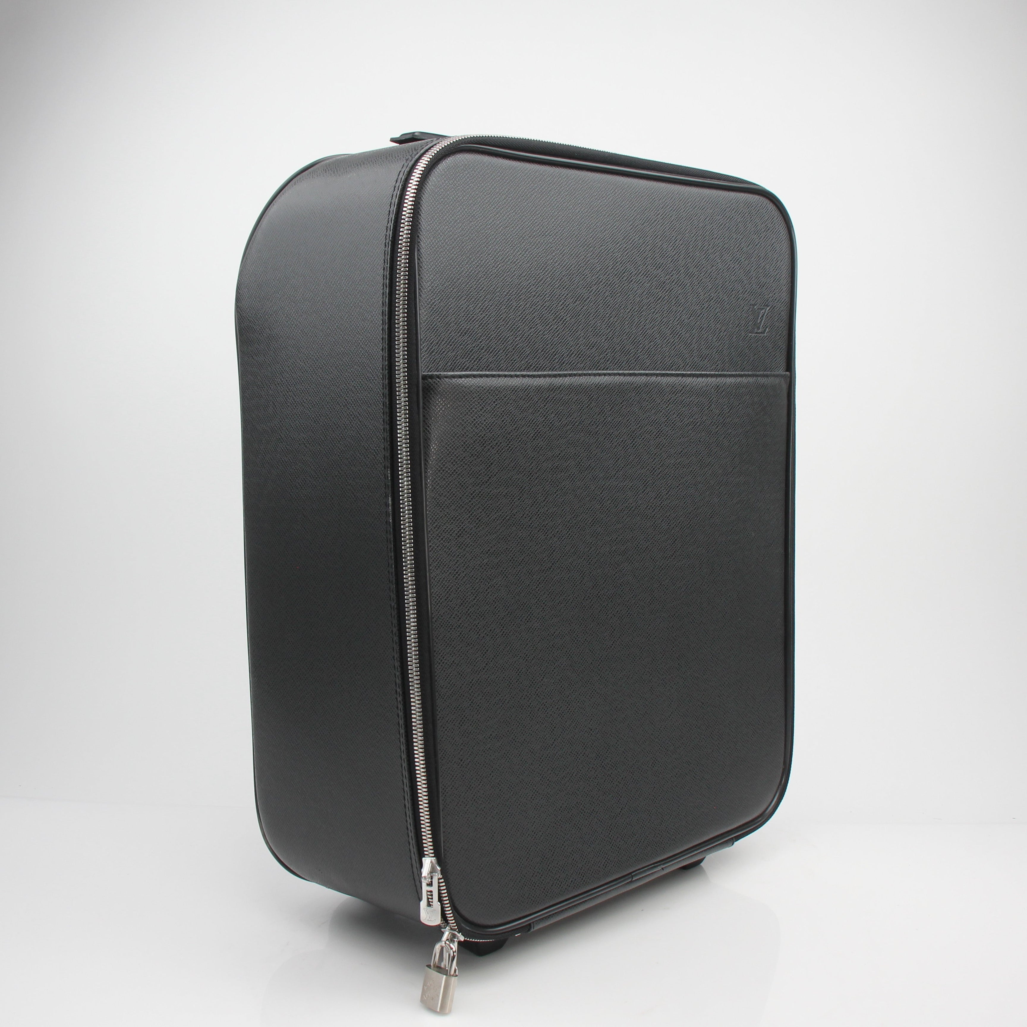 Louis Vuitton Taiga Pegase 45 Black Leather Rolling Travel Bag