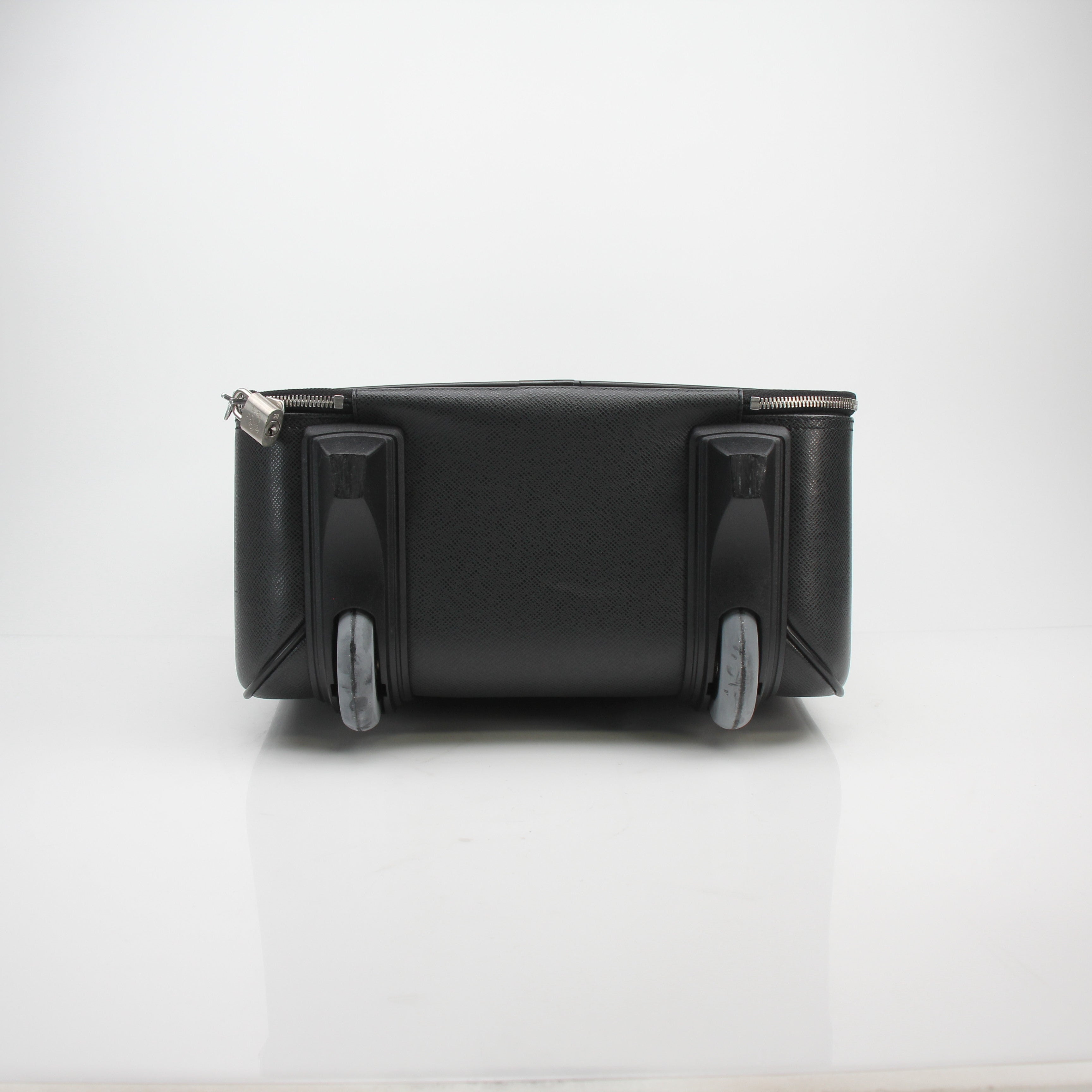 Louis Vuitton Taiga Pegase 45 Black Leather Rolling Travel Bag
