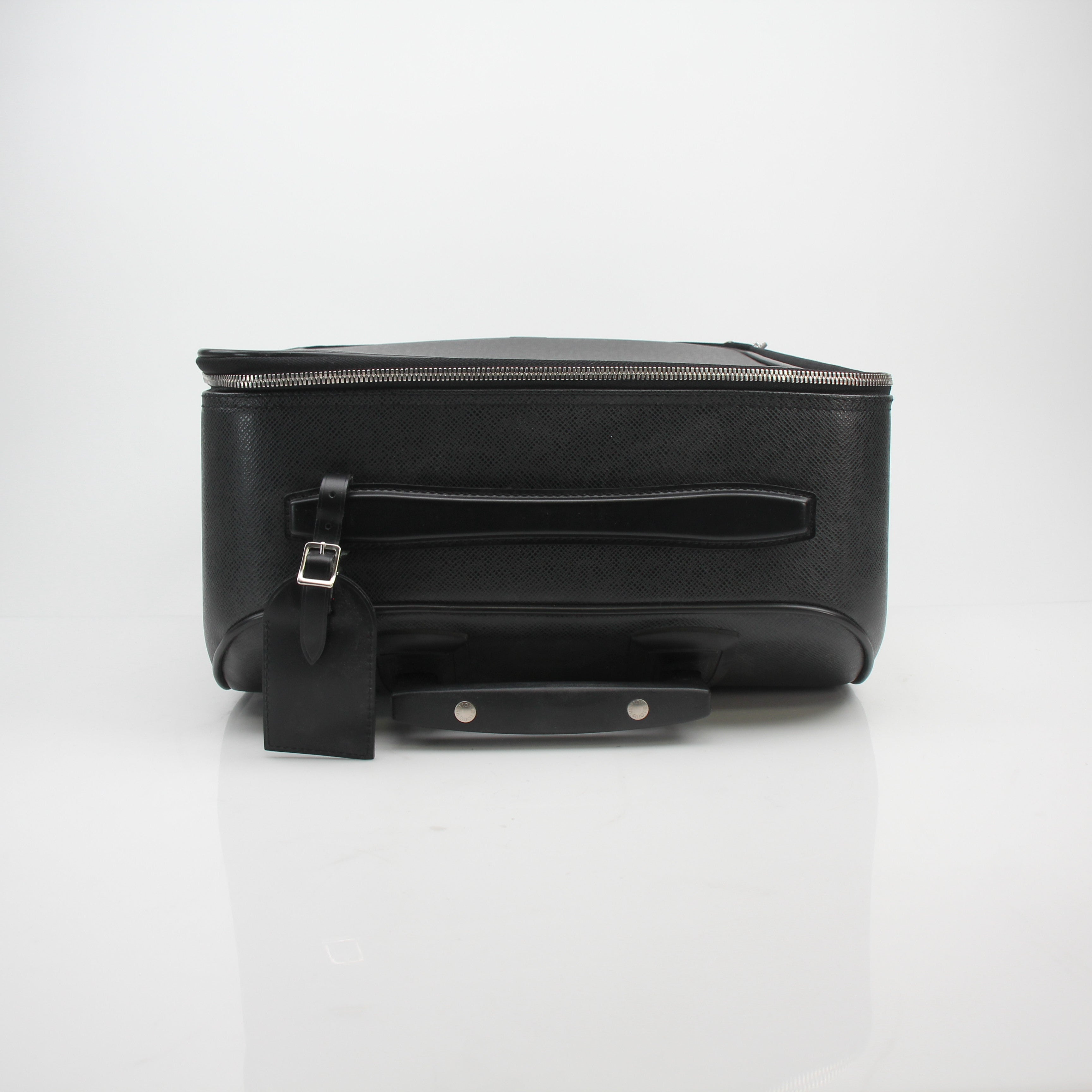 Louis Vuitton Taiga Pegase 45 Black Leather Rolling Travel Bag