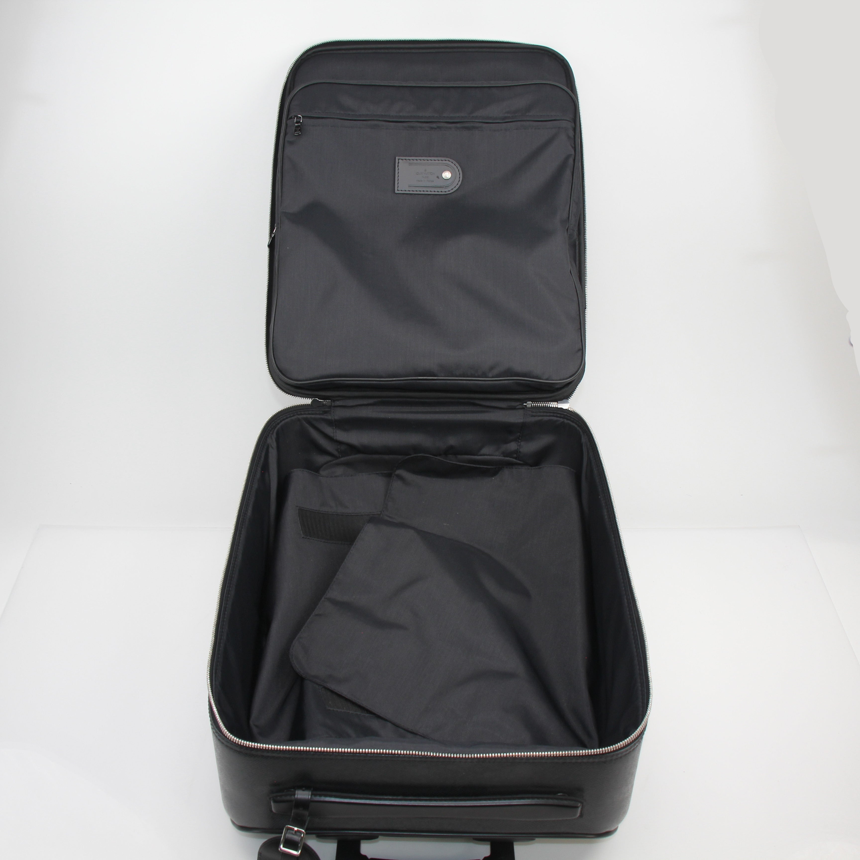 Louis Vuitton Taiga Pegase 45 Black Leather Rolling Travel Bag