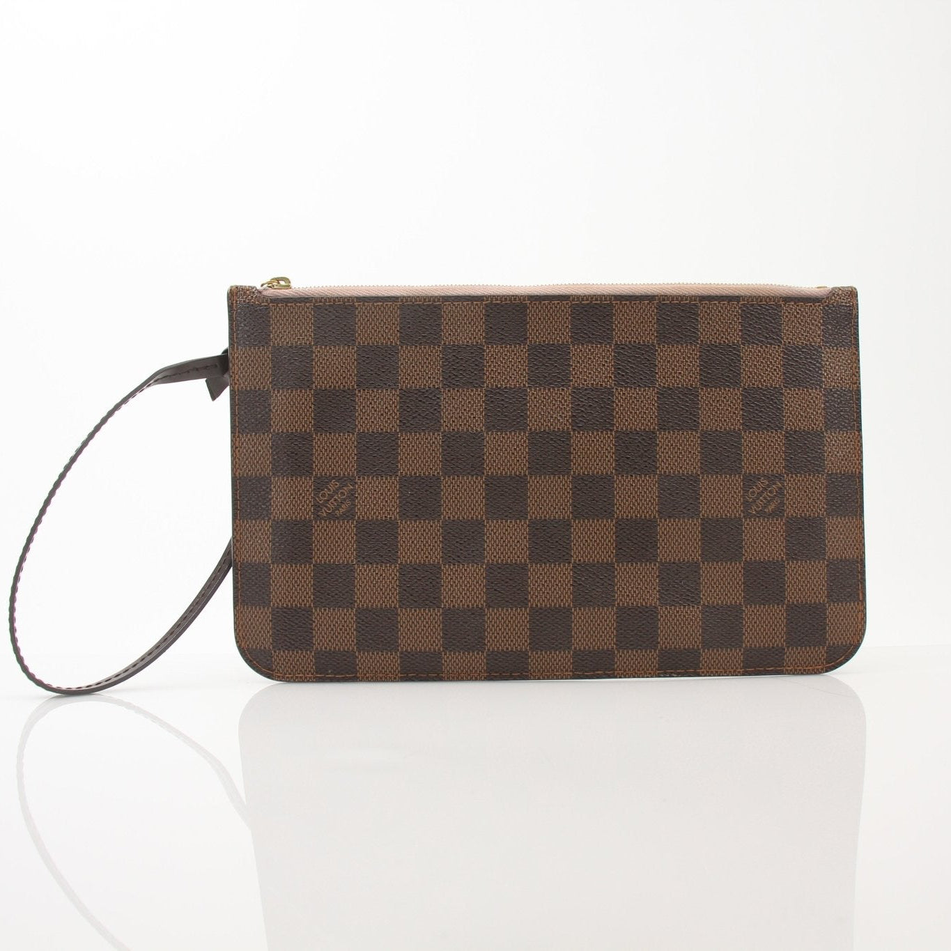 Louis Vuitton Pochette Wristlet from Gold & Beyond, a stylish travel bag with sleek design and compact size for on-the-go essentials.