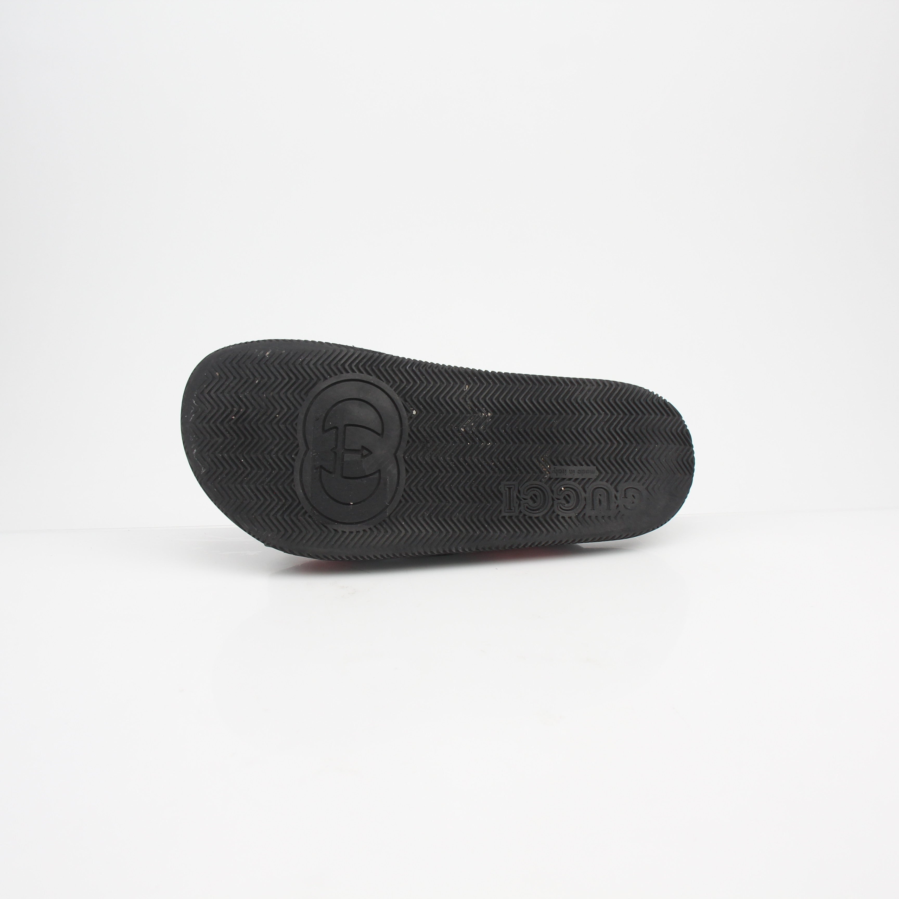 Gucci Web Rubber Slide Sandals Red Green