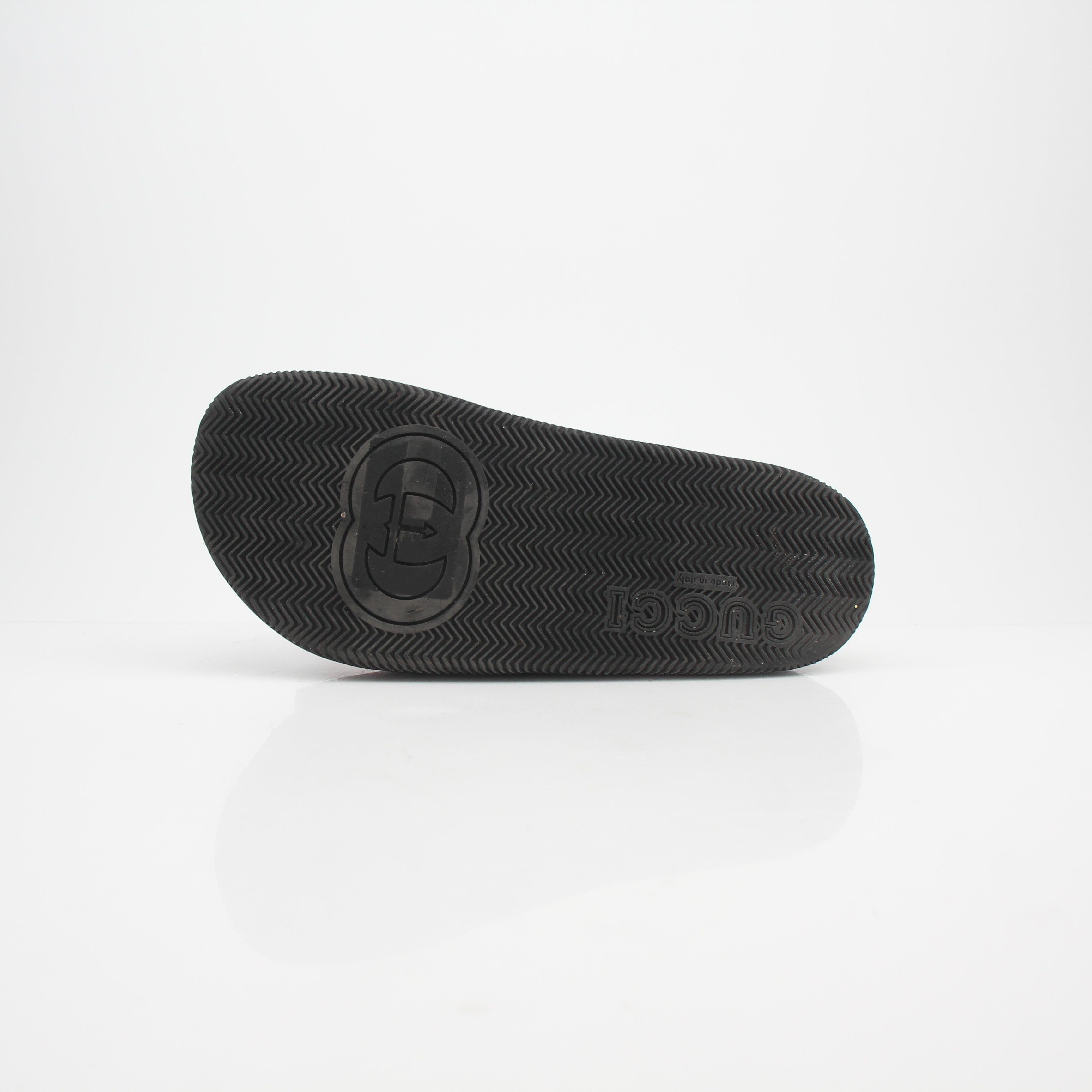 Gucci Web Rubber Slide Sandals