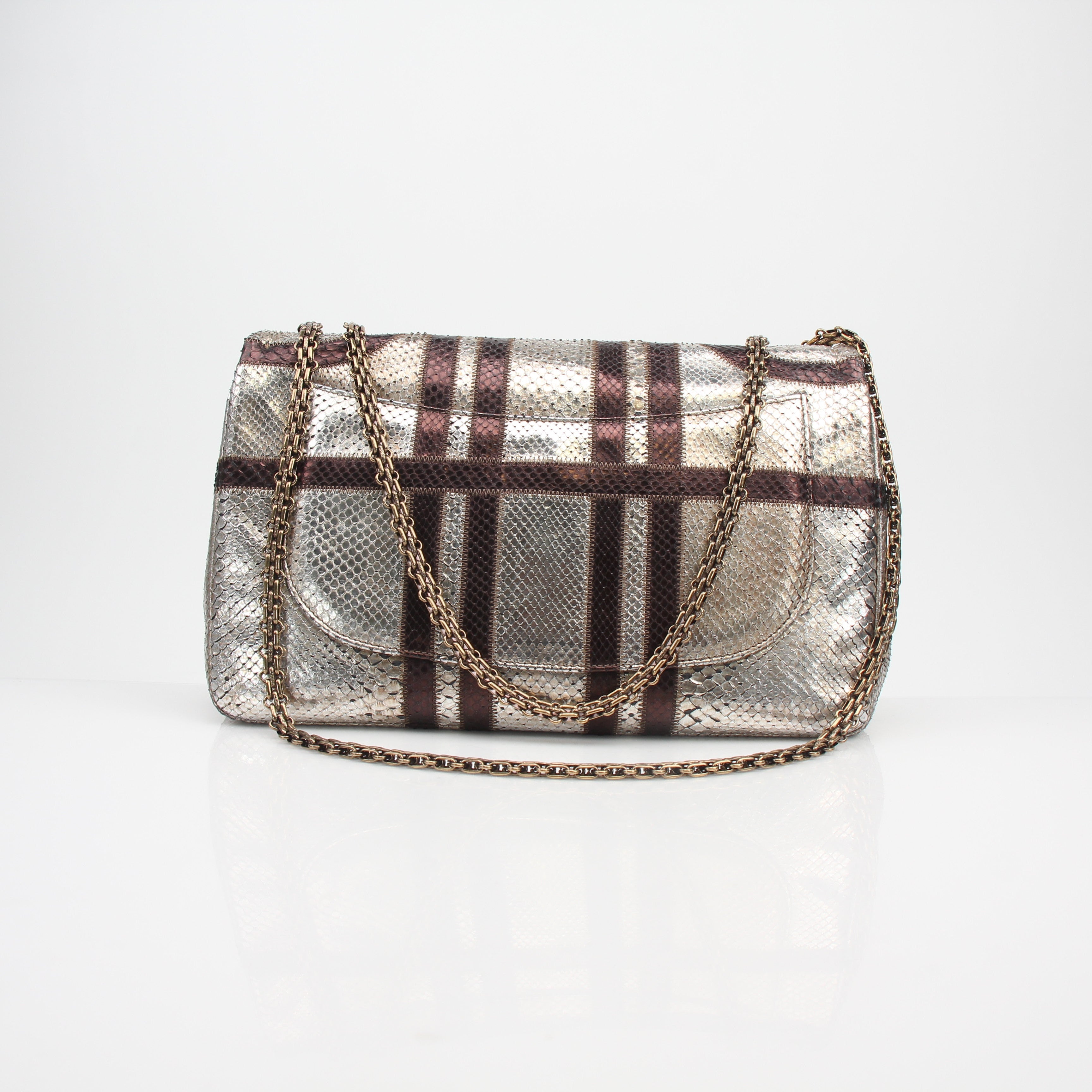 Chanel Bombay Python Jumbo Single Flap Bag
