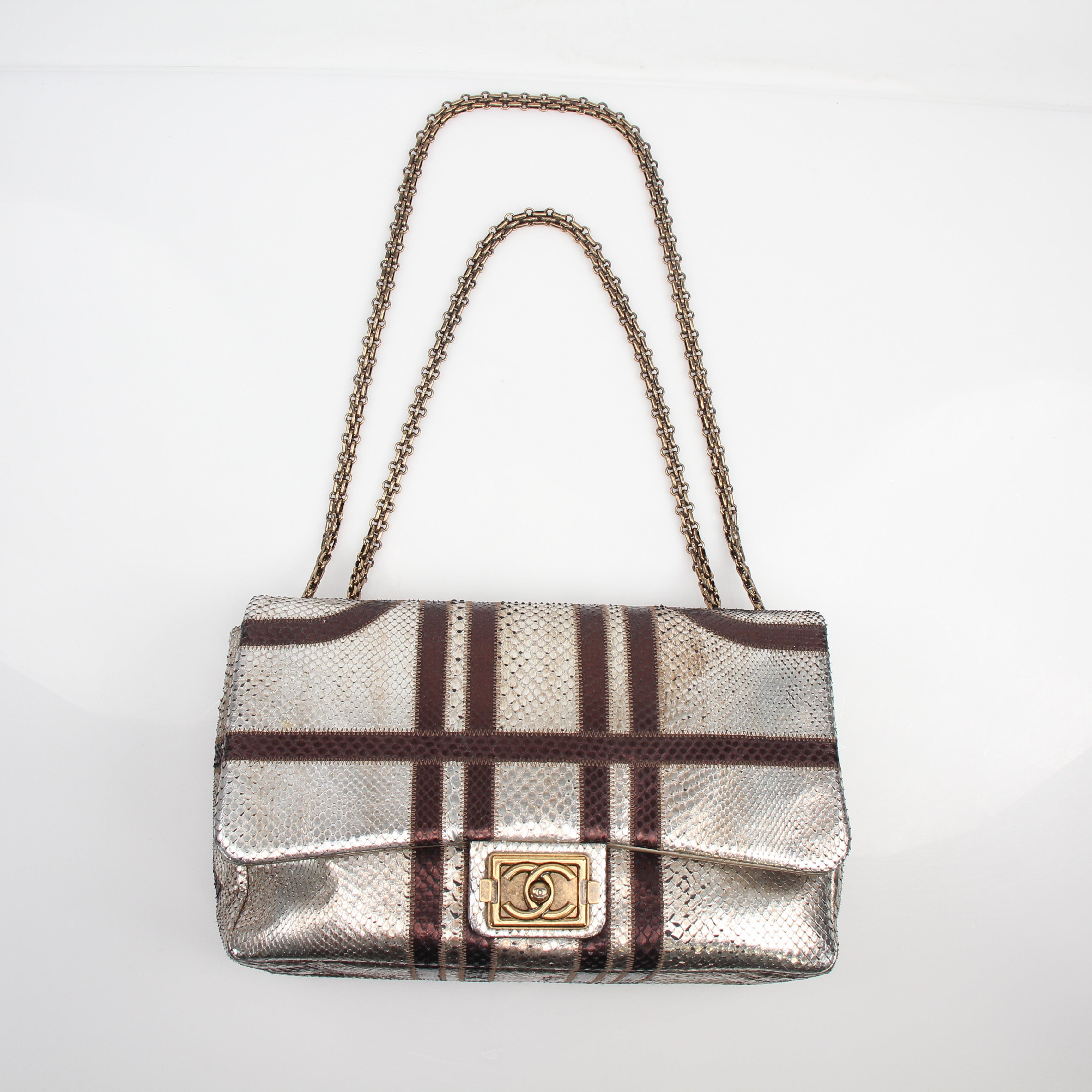 Chanel Bombay Python Jumbo Single Flap Bag