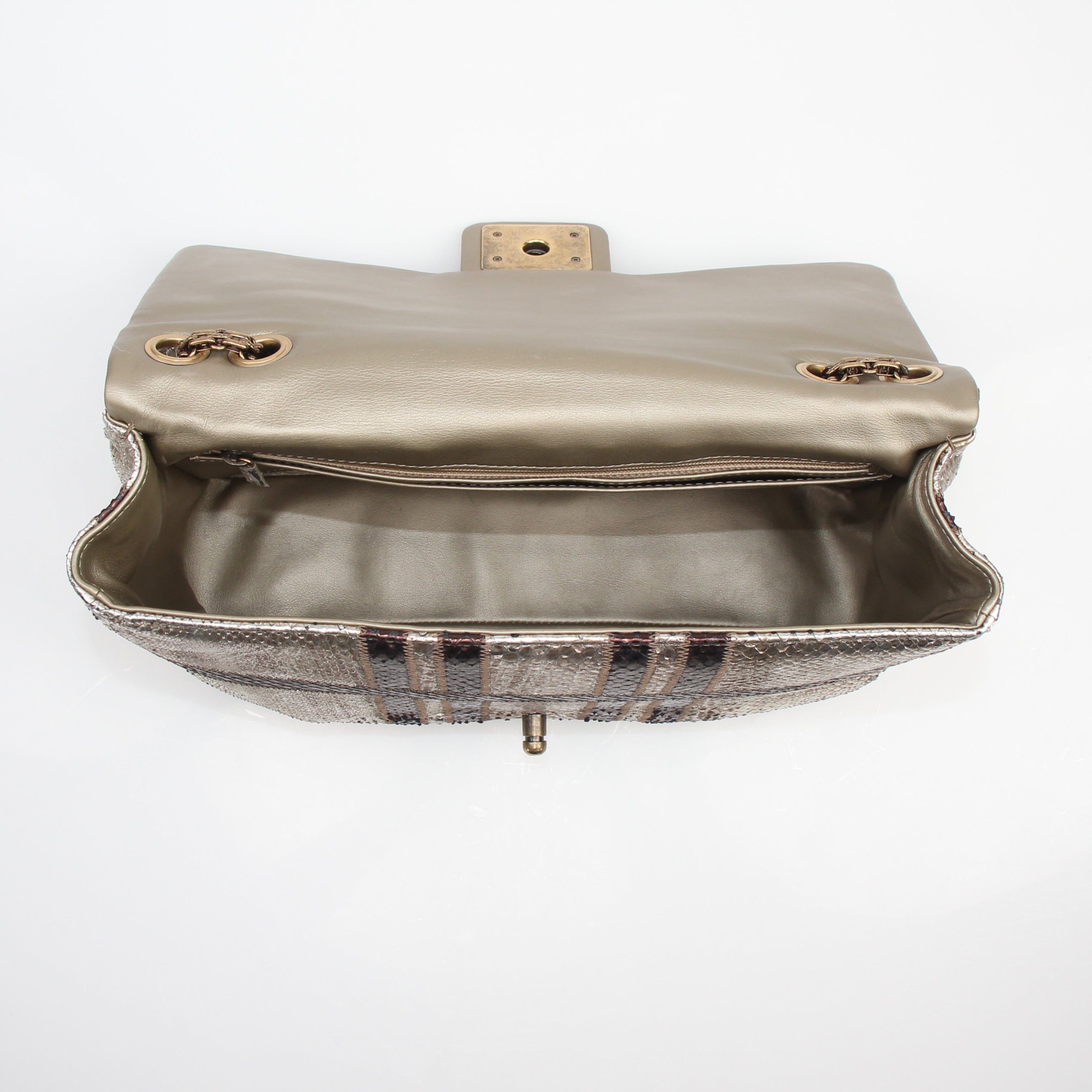 Chanel Bombay Python Jumbo Single Flap Bag