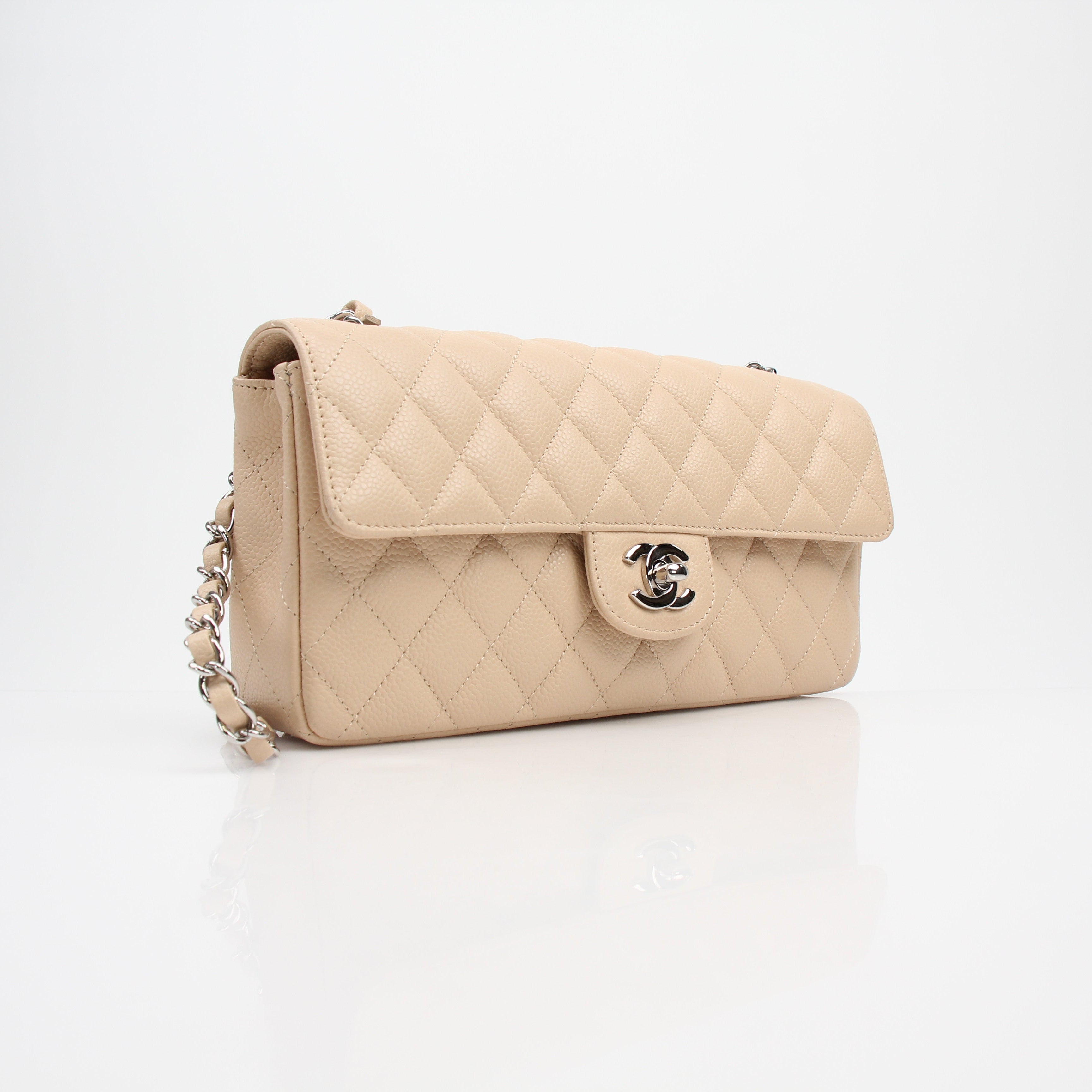 Chanel Caviar East West Shoulder Flap Bag