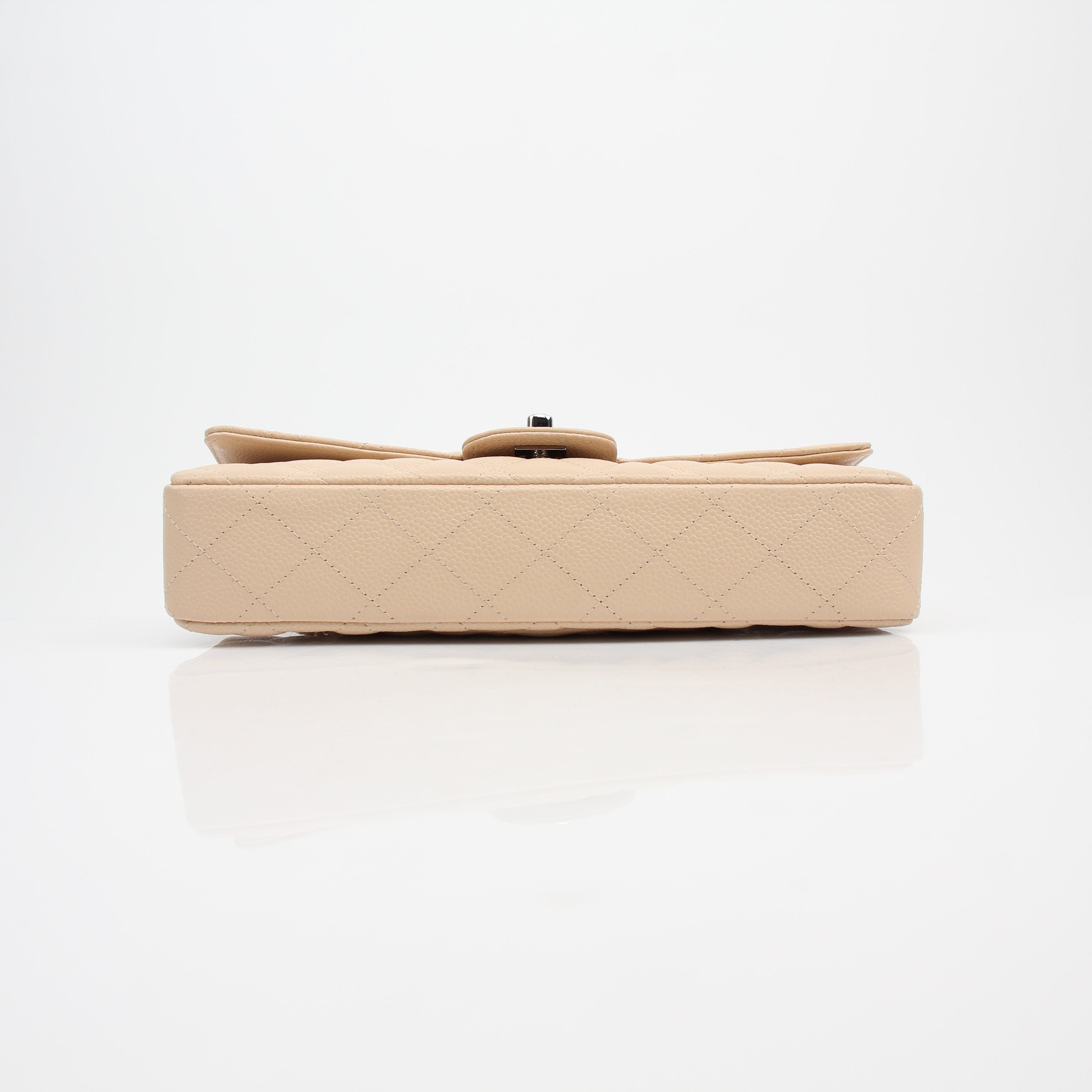 Chanel Caviar East West Shoulder Flap Bag