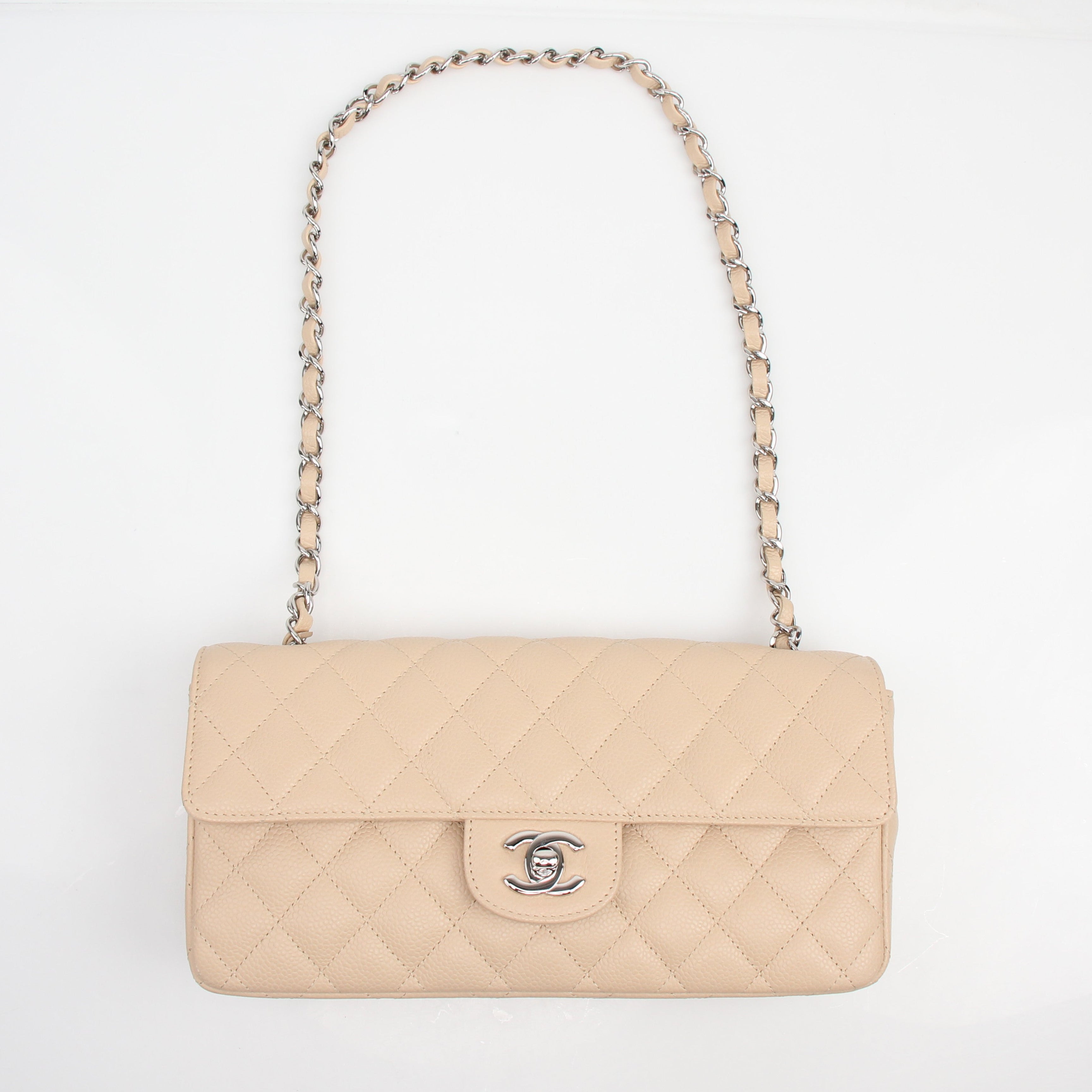 Chanel Caviar East West Shoulder Flap Bag