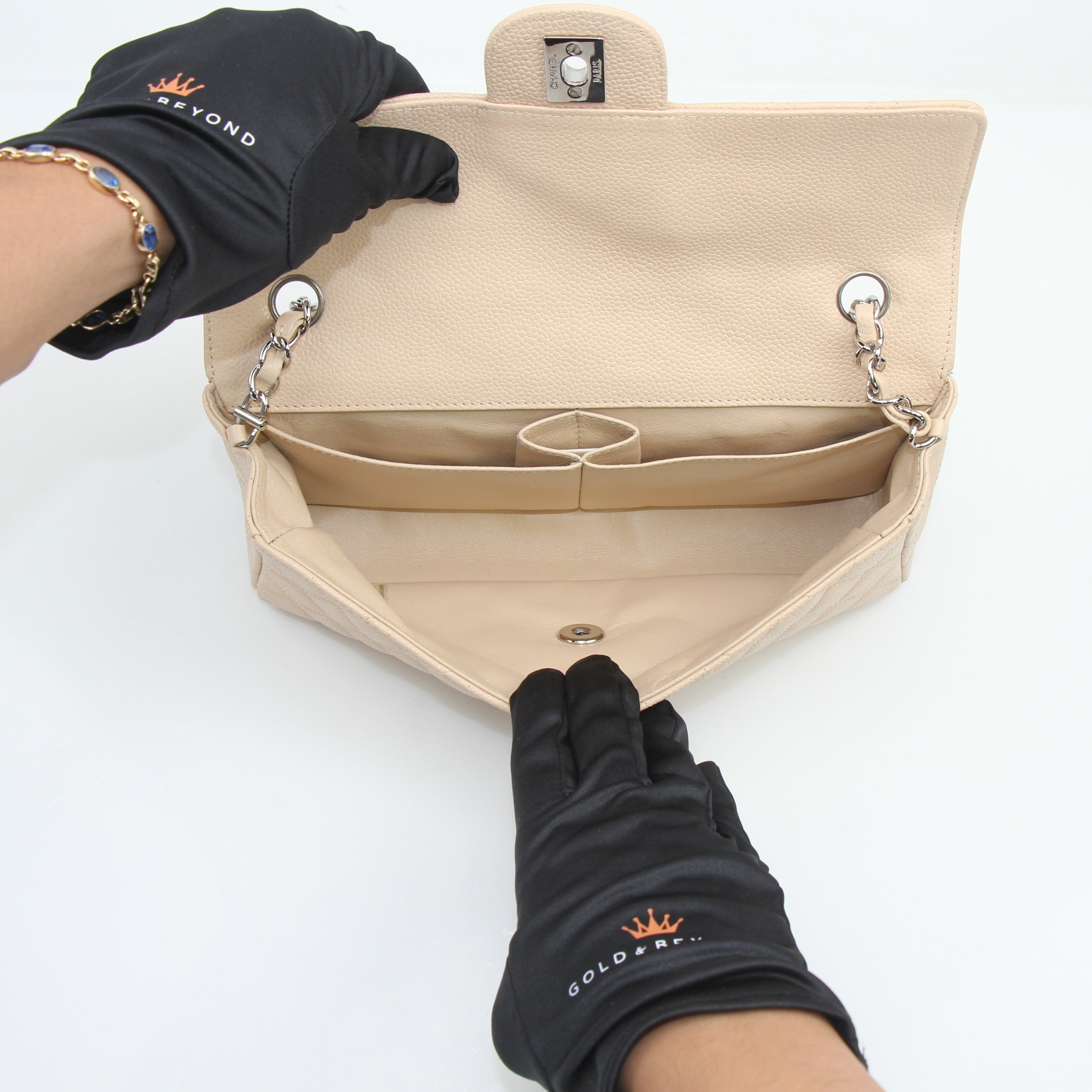 Chanel Caviar East West Shoulder Flap Bag