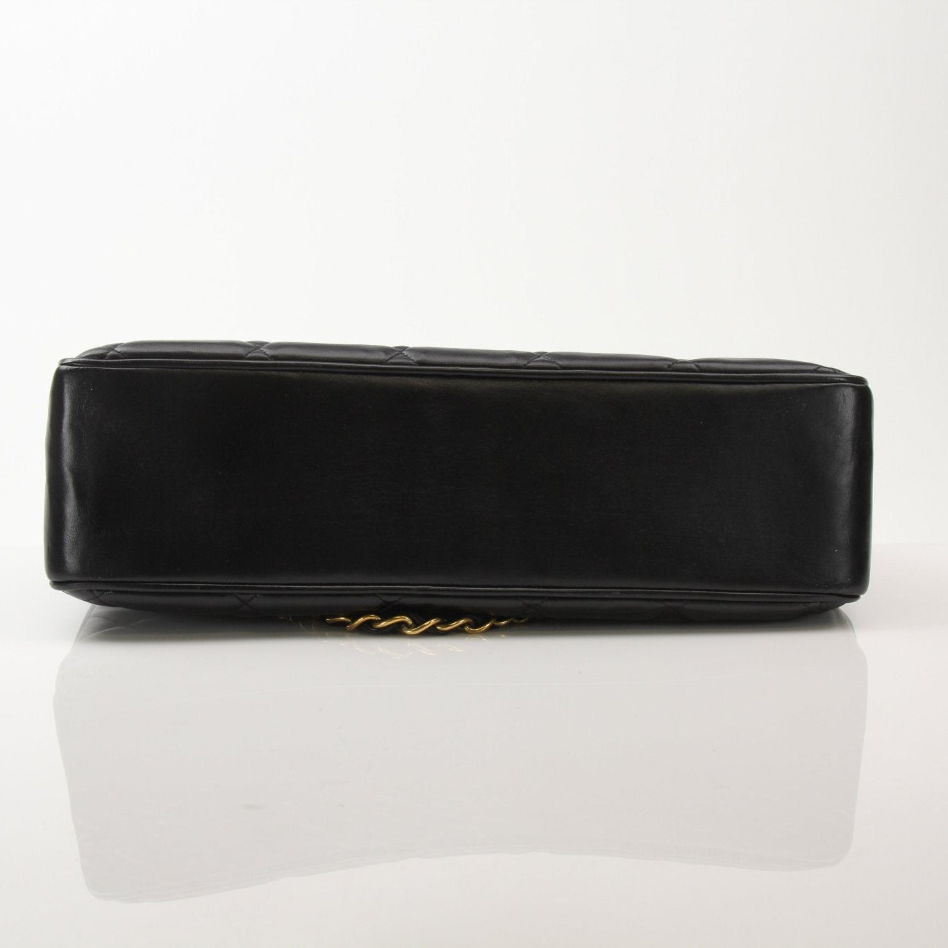 Chanel Black Metalasse Lambskin 2-Way Shoulder Bag with silver hardware, featuring sleek design and adjustable straps.