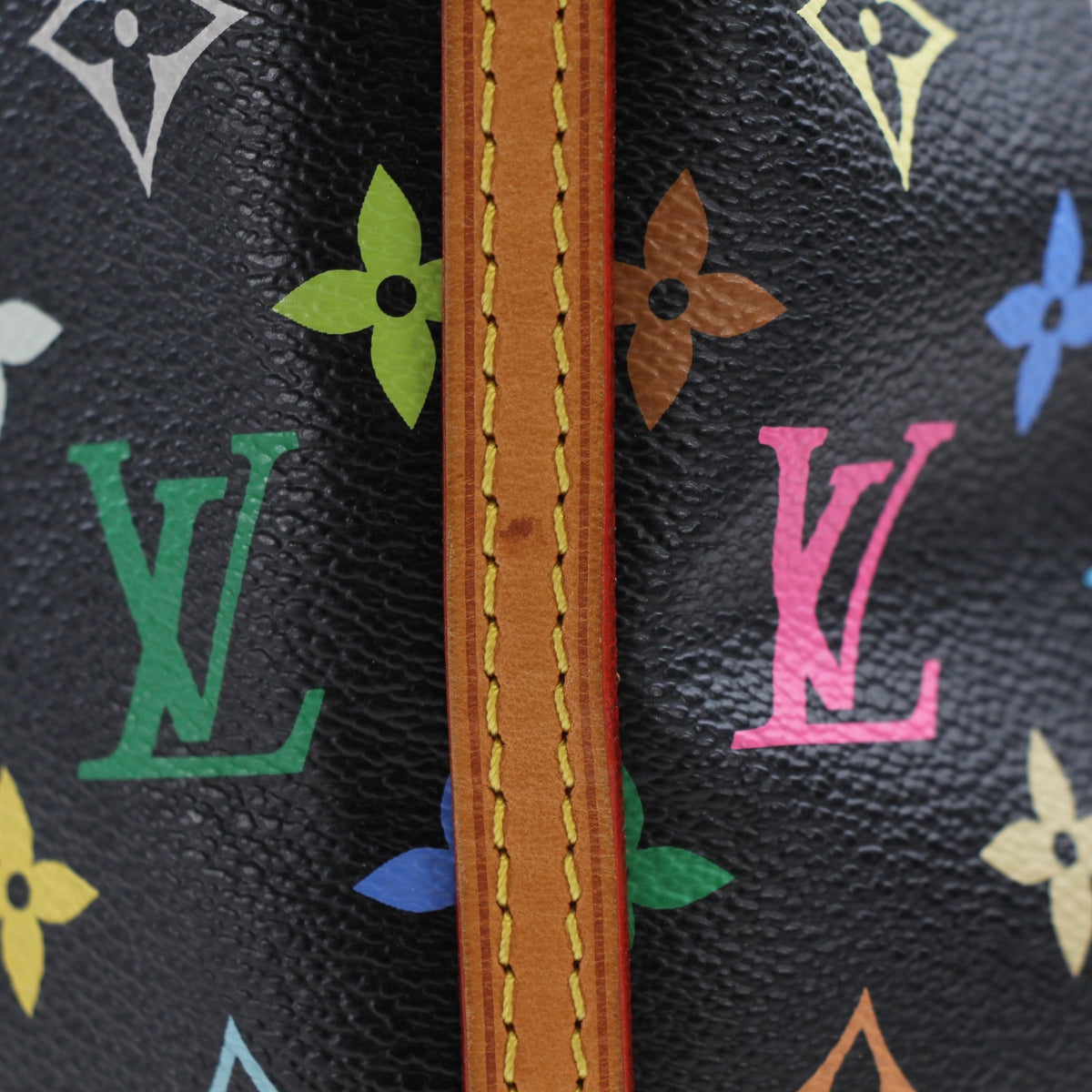 Louis Vuitton Sharleen MM black monogram multicolore tote handbag with gold hardware and dual top handles, stylish and spacious.