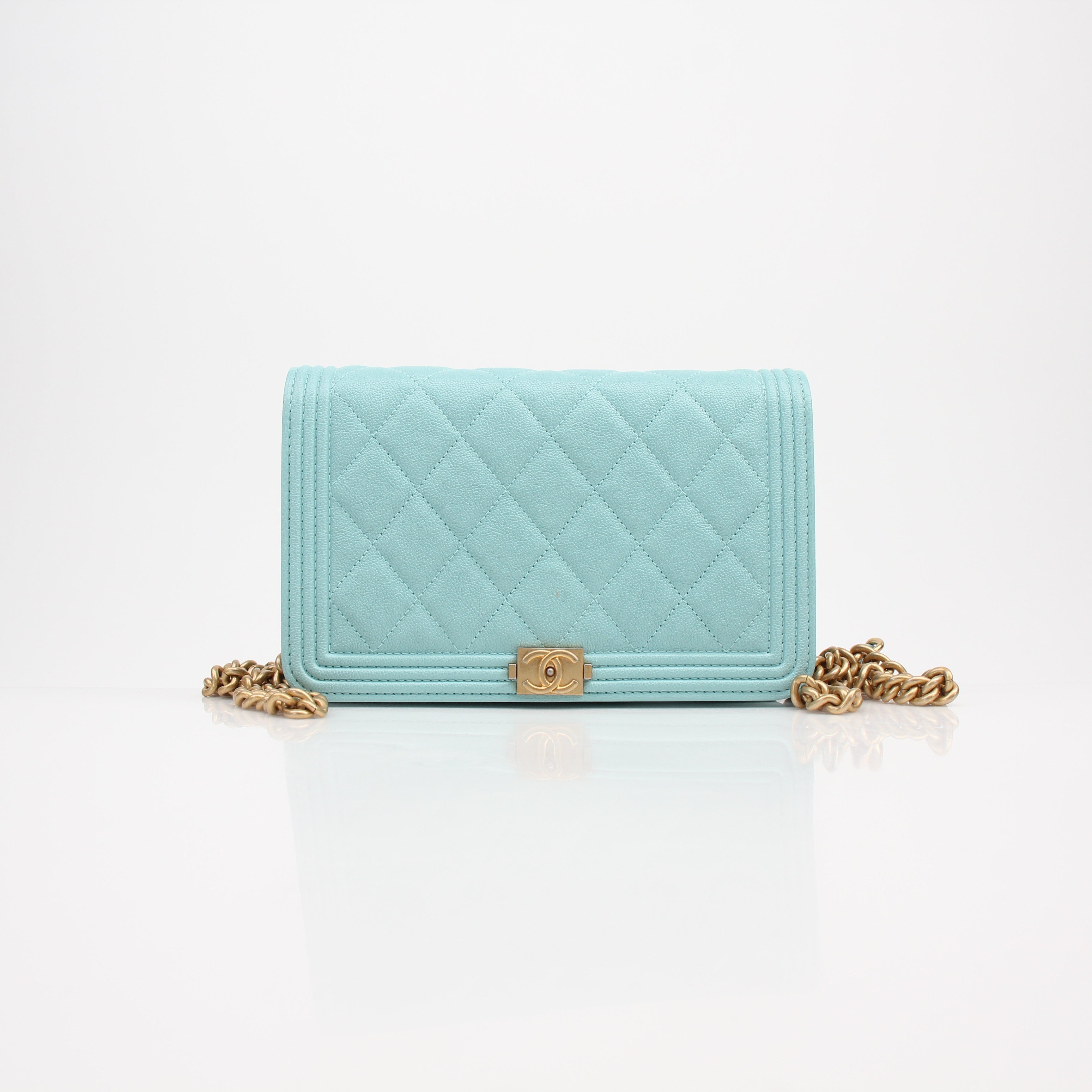 Chanel Quilted Boy Wallet on Chain Crossbody Bag