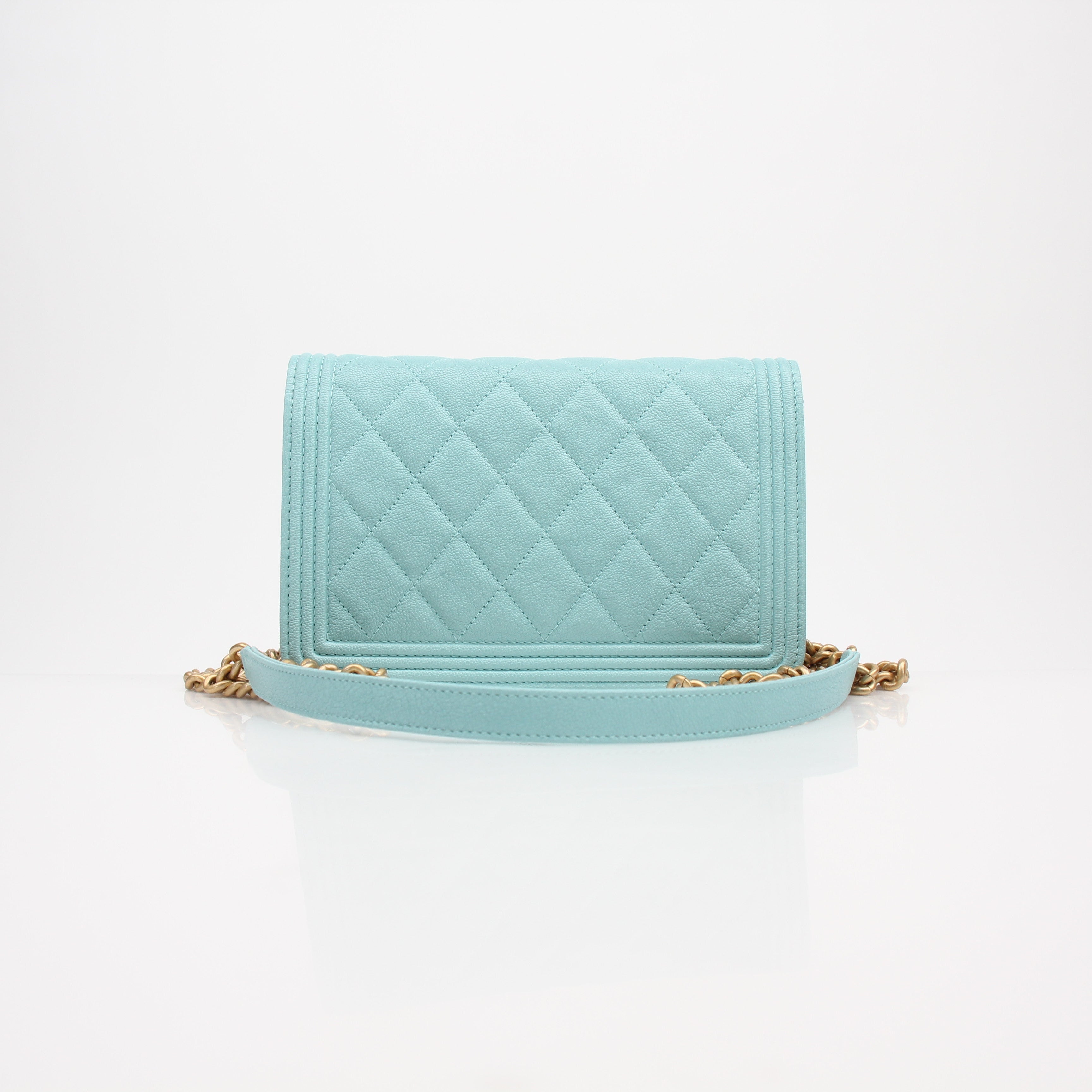 Chanel Quilted Boy Wallet on Chain Crossbody Bag
