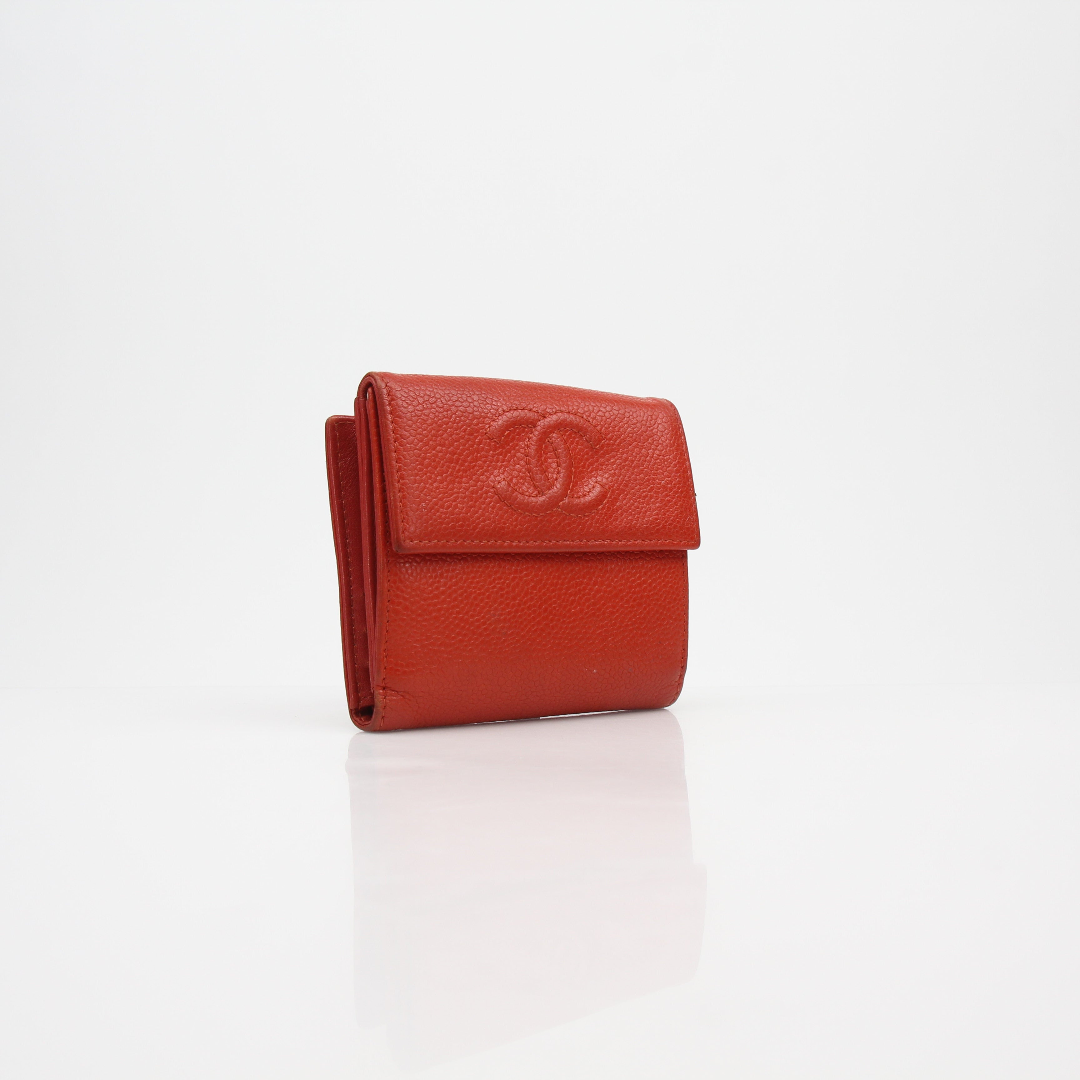 Chanel Caviar Leather CC Compact Wallet