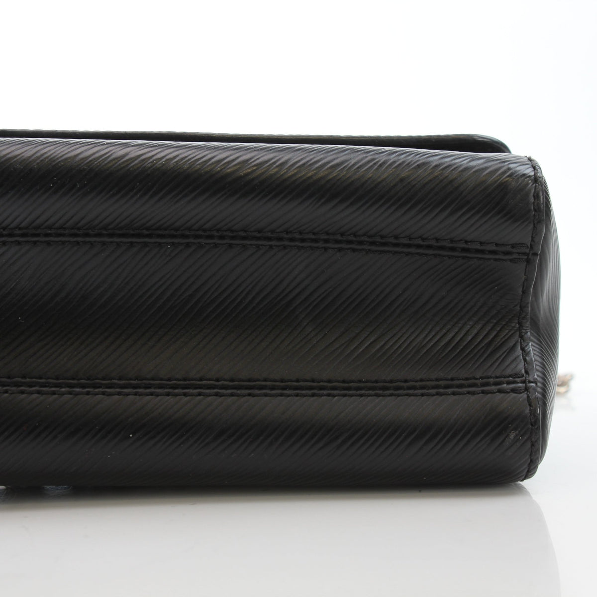 Louis Vuitton Twist PM black chain shoulder handbag with gold hardware, featuring a sleek leather design and signature LV twist lock.