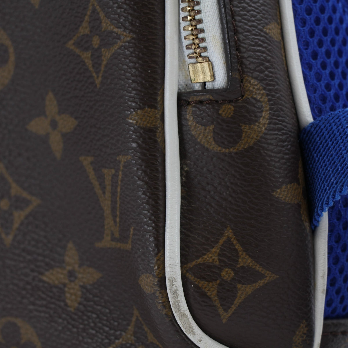 Louis Vuitton x NBA monogram travel backpack by Gold & Beyond, featuring branded monogram design and spacious compartments.