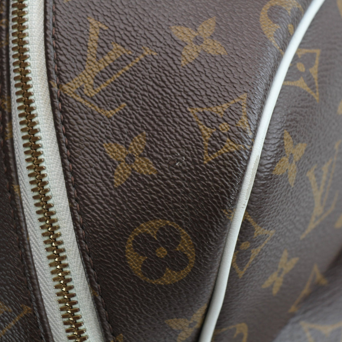 Louis Vuitton x NBA monogram travel backpack by Gold & Beyond, featuring stylish logo design and spacious compartments.