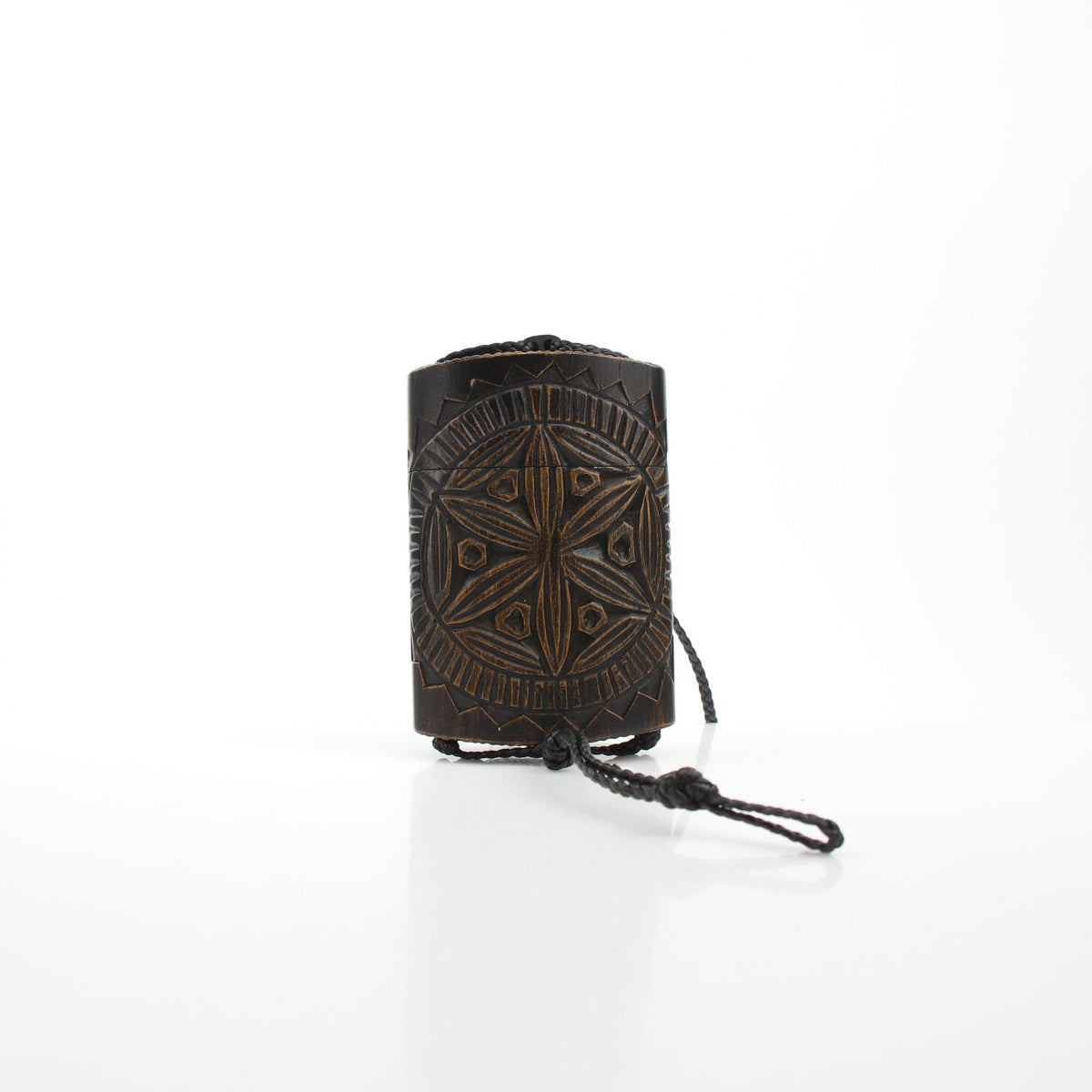Gucci by Tom Ford carved banana wood mini box handbag, gold accents, with a structured shape and detailed wood carving design.