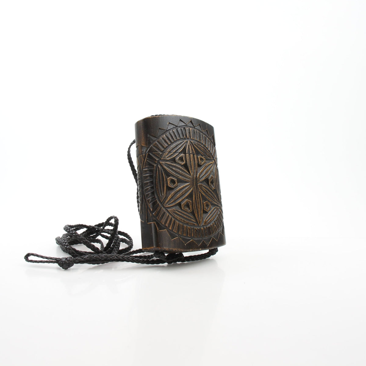 Gucci by Tom Ford carved banana wood mini box handbag with gold accents, stylish accessory for fashion-forward looks.