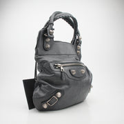 Balenciaga Giant Hardware Leather Hobo Bag