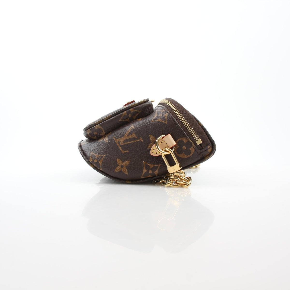 Louis Vuitton x Takashi Murakami Monogram Cerises mini bumbag handbag with colorful cherry design and gold accents.