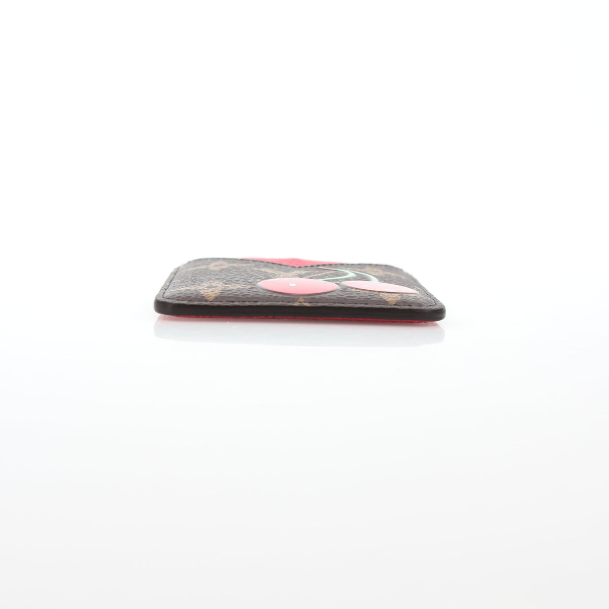 Louis Vuitton x Takashi Murakami Cerises card holder by Gold & Beyond, featuring colorful cherry design and magnetic closure.