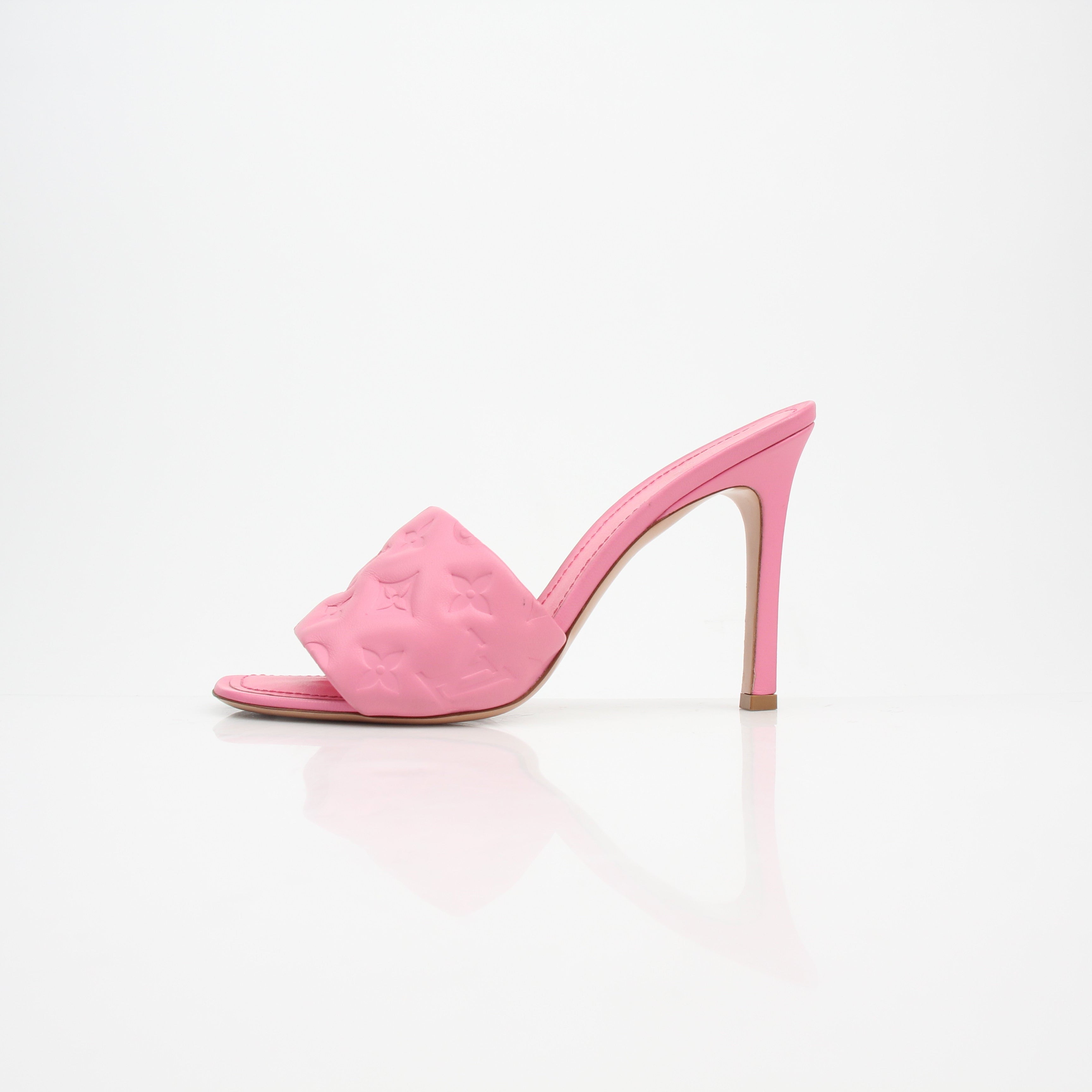 Louis Vuitton Revival Mule Pink Monogram Heels