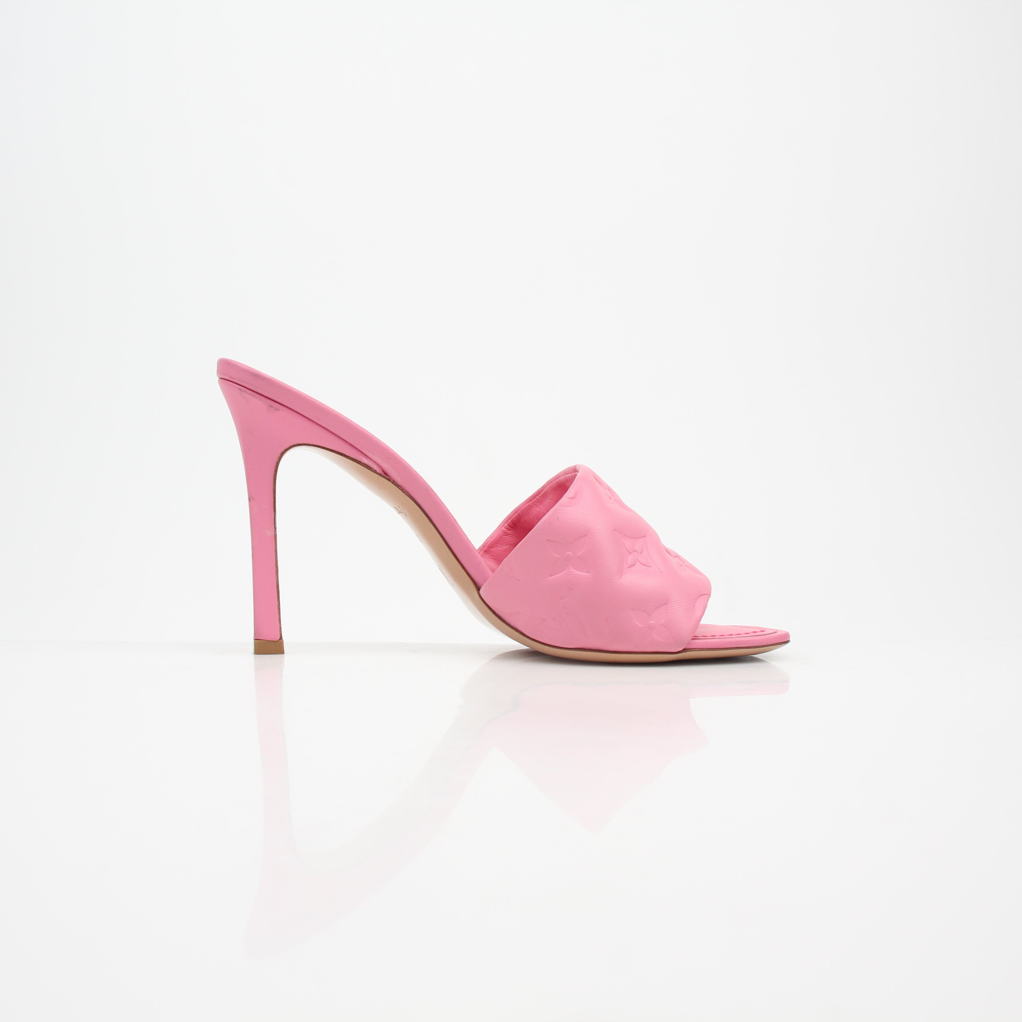 Louis Vuitton Revival Mule Pink Monogram Heels