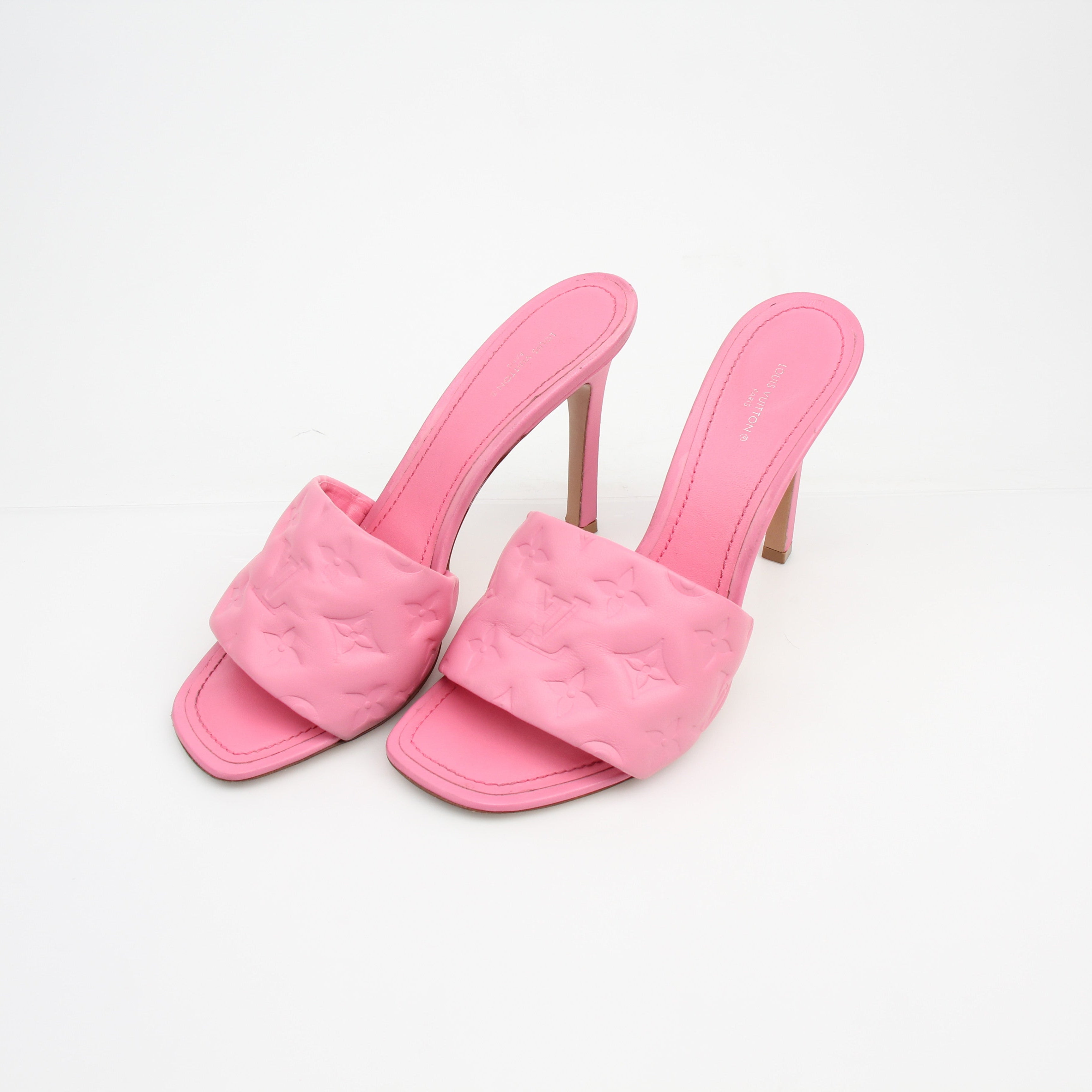 Louis Vuitton Revival Mule Pink Monogram Heels
