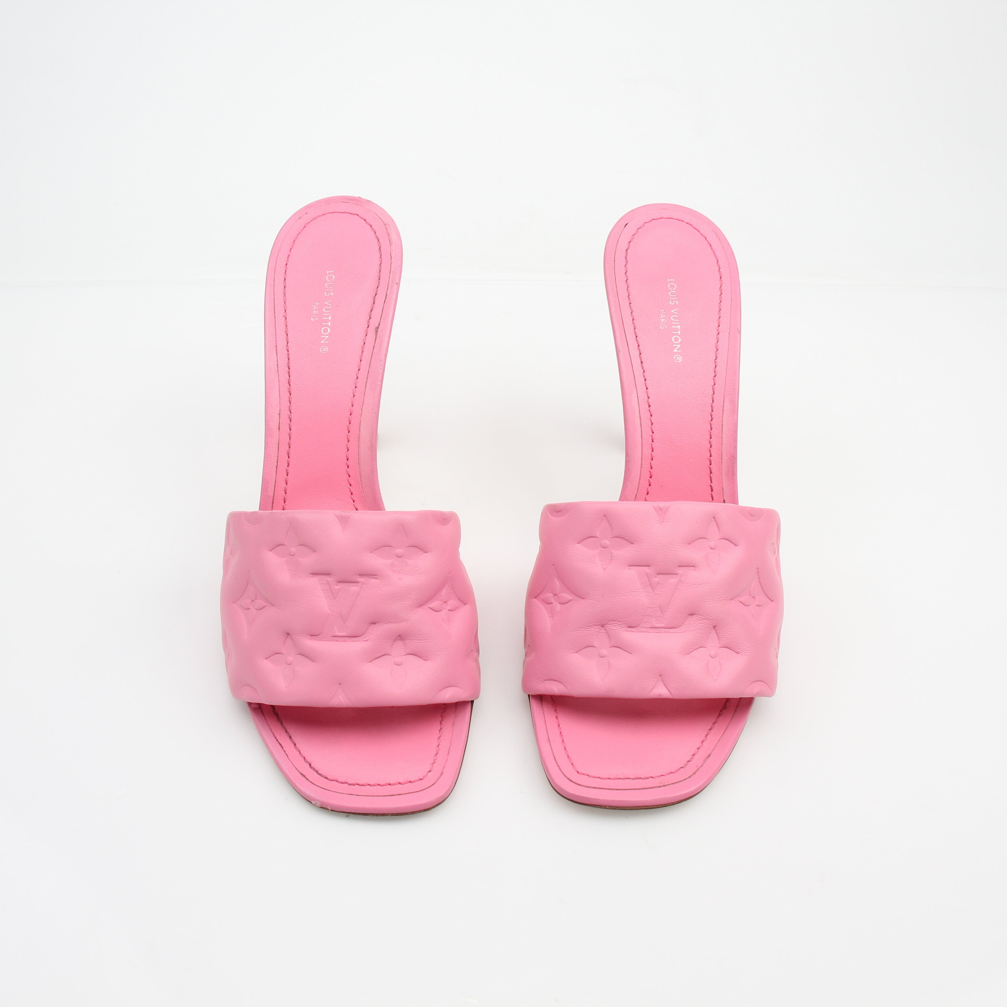 Louis Vuitton Revival Mule Pink Monogram Heels