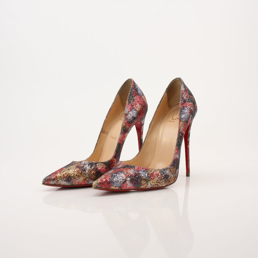 Christian Louboutin So Kate 120 Glitter Pumps