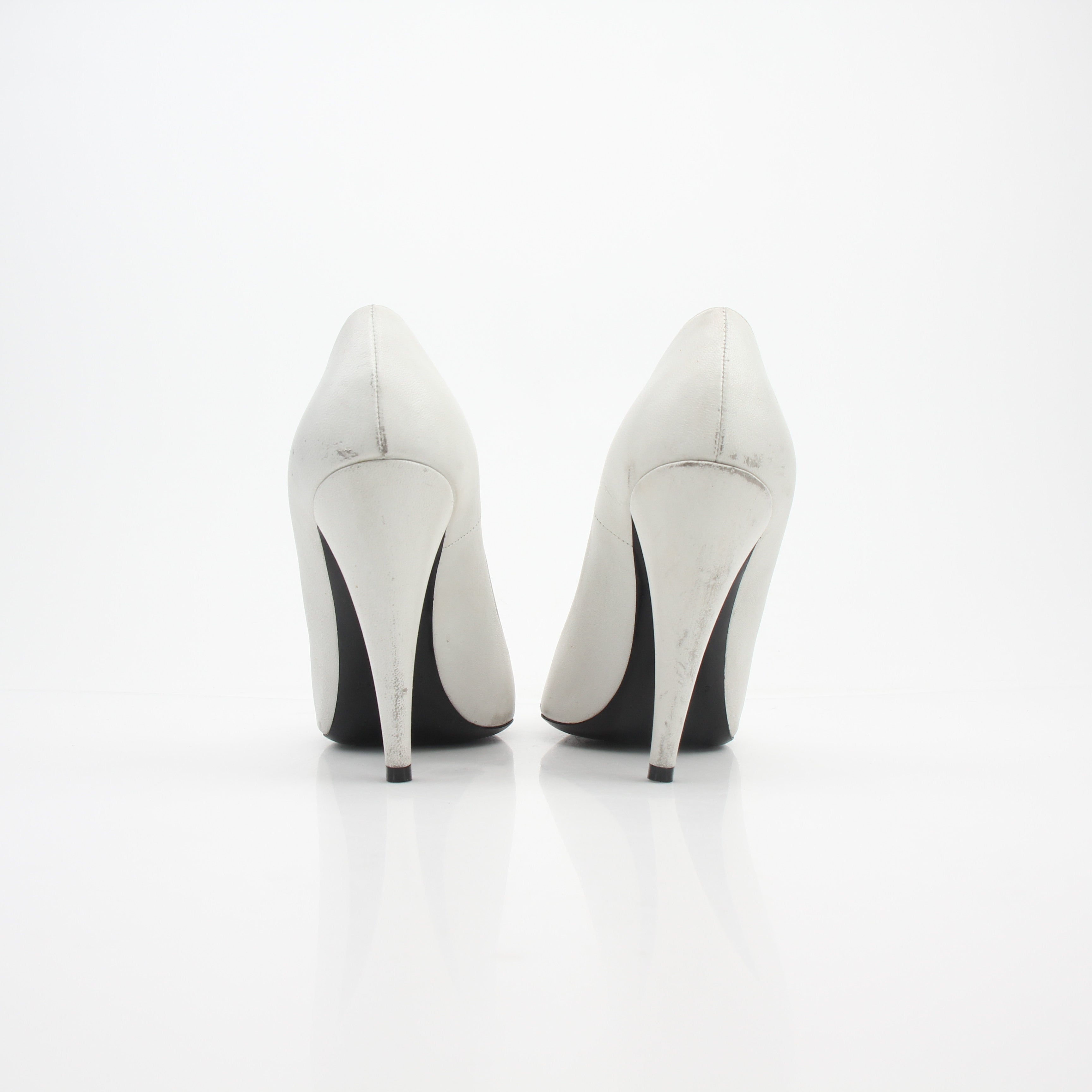 Saint Laurent Zoe Pointed Toe Leather Heels