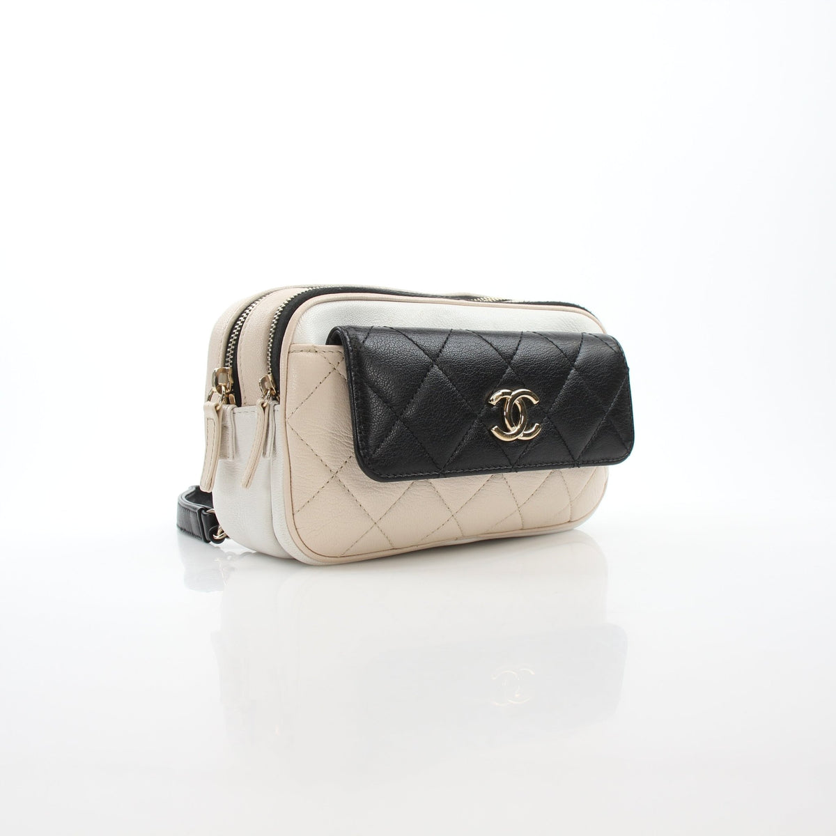 Chanel quilted tri-color In & Out belt bag handbag by Gold & Beyond