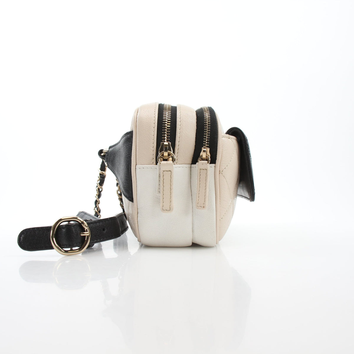 Chanel quilted tri-color In & Out belt bag handbag by Gold & Beyond