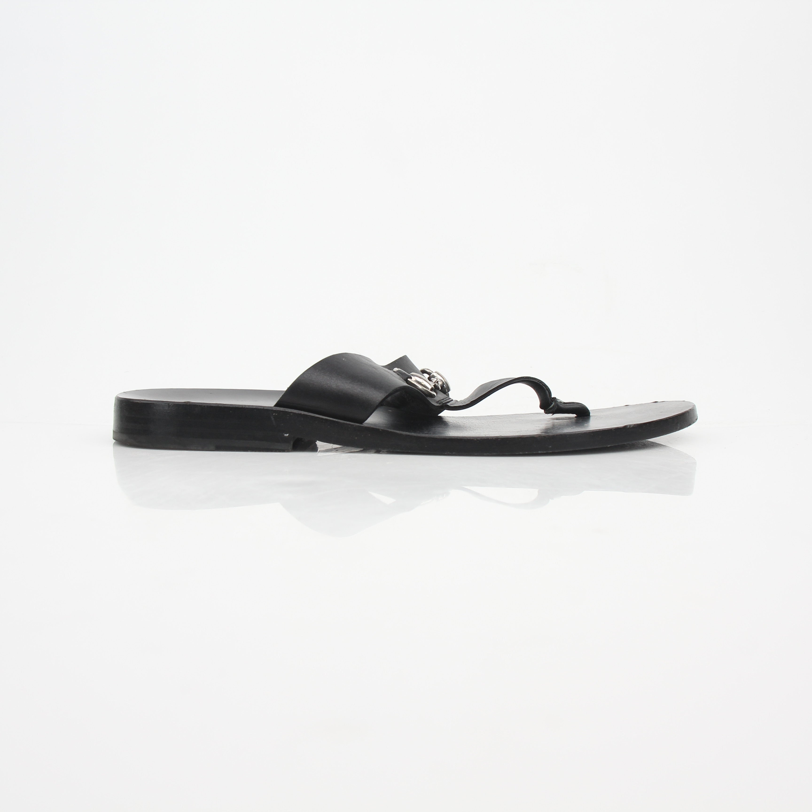 Gucci Horsebit T-Strap Leather Sandals