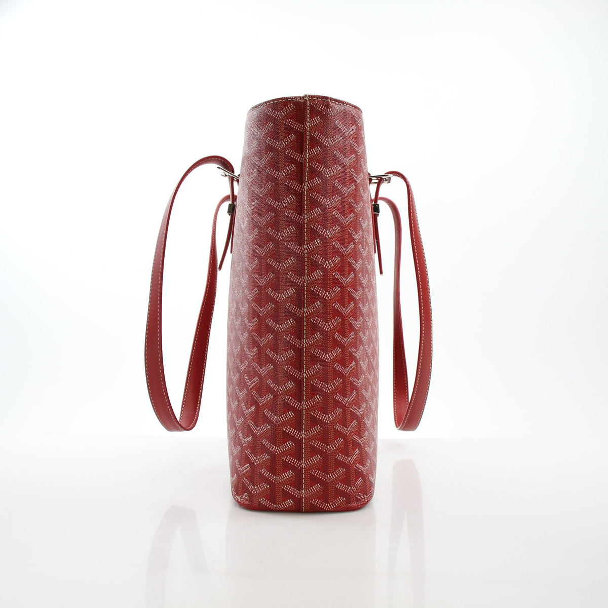 Red Goyard Marquises Zipper Tote handbag with coated Goyardine canvas and gold-tone hardware by Gold & Beyond.