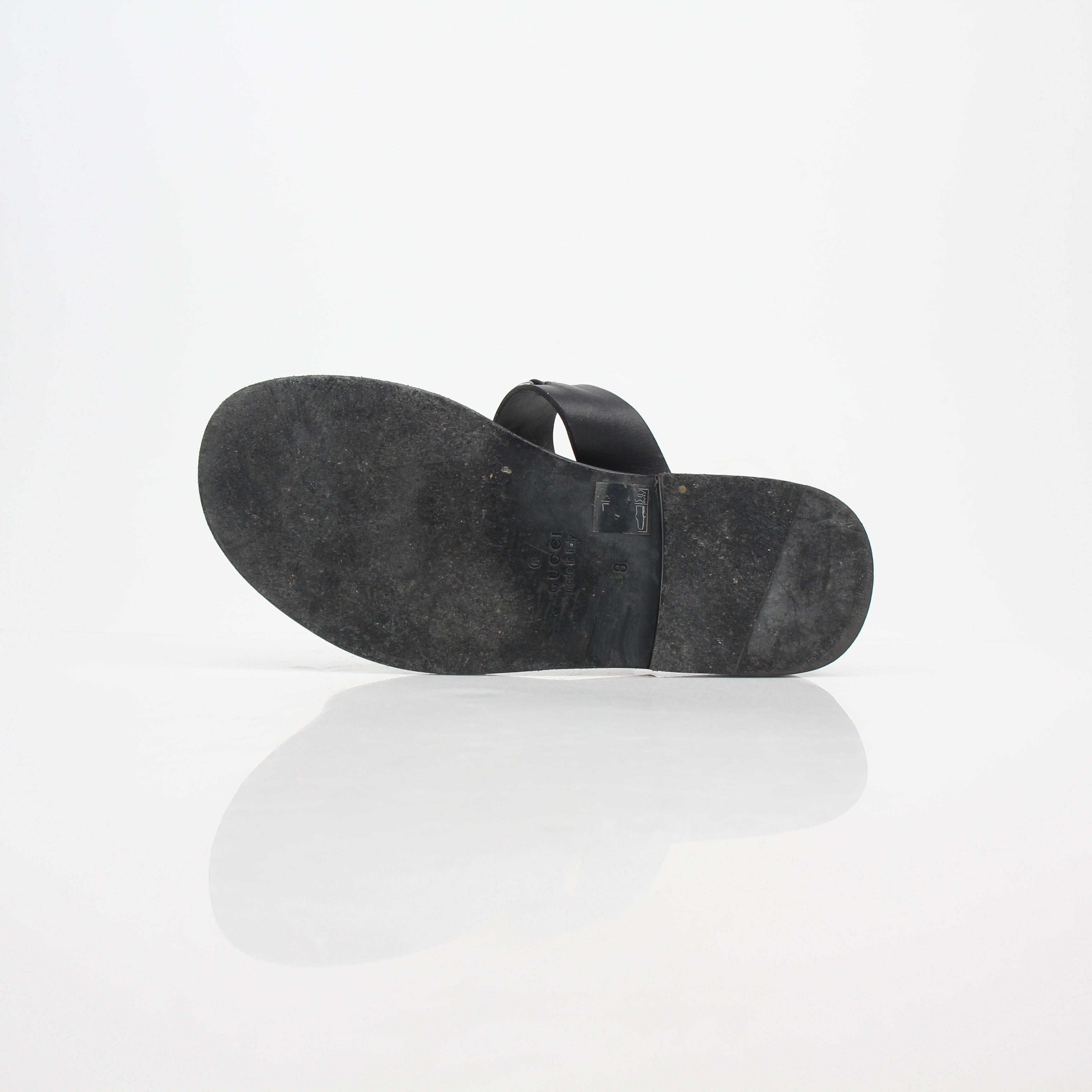Gucci Horsebit T-Strap Leather Sandals