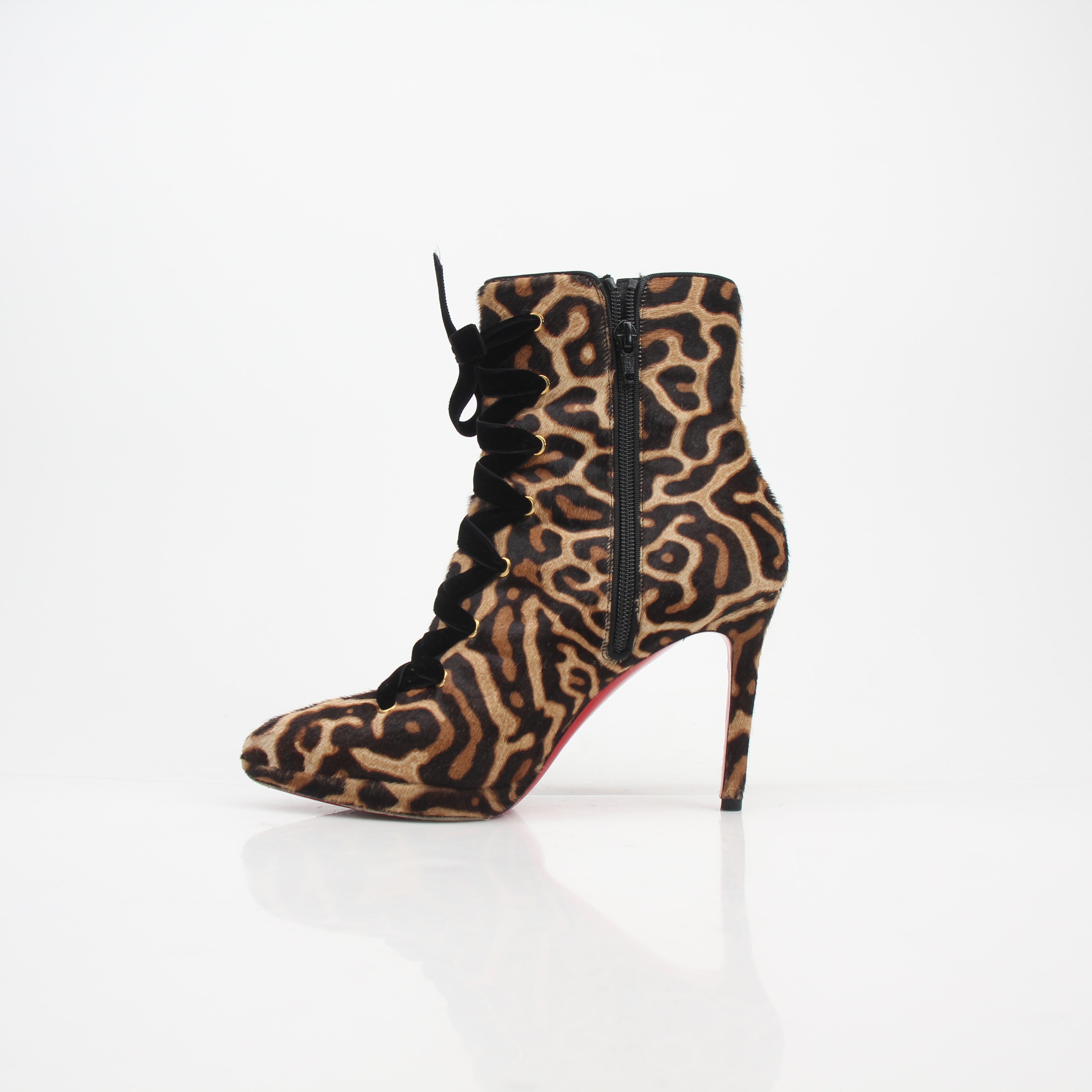 Christian Louboutin Circus Nana Pony Hair Ankle Boots
