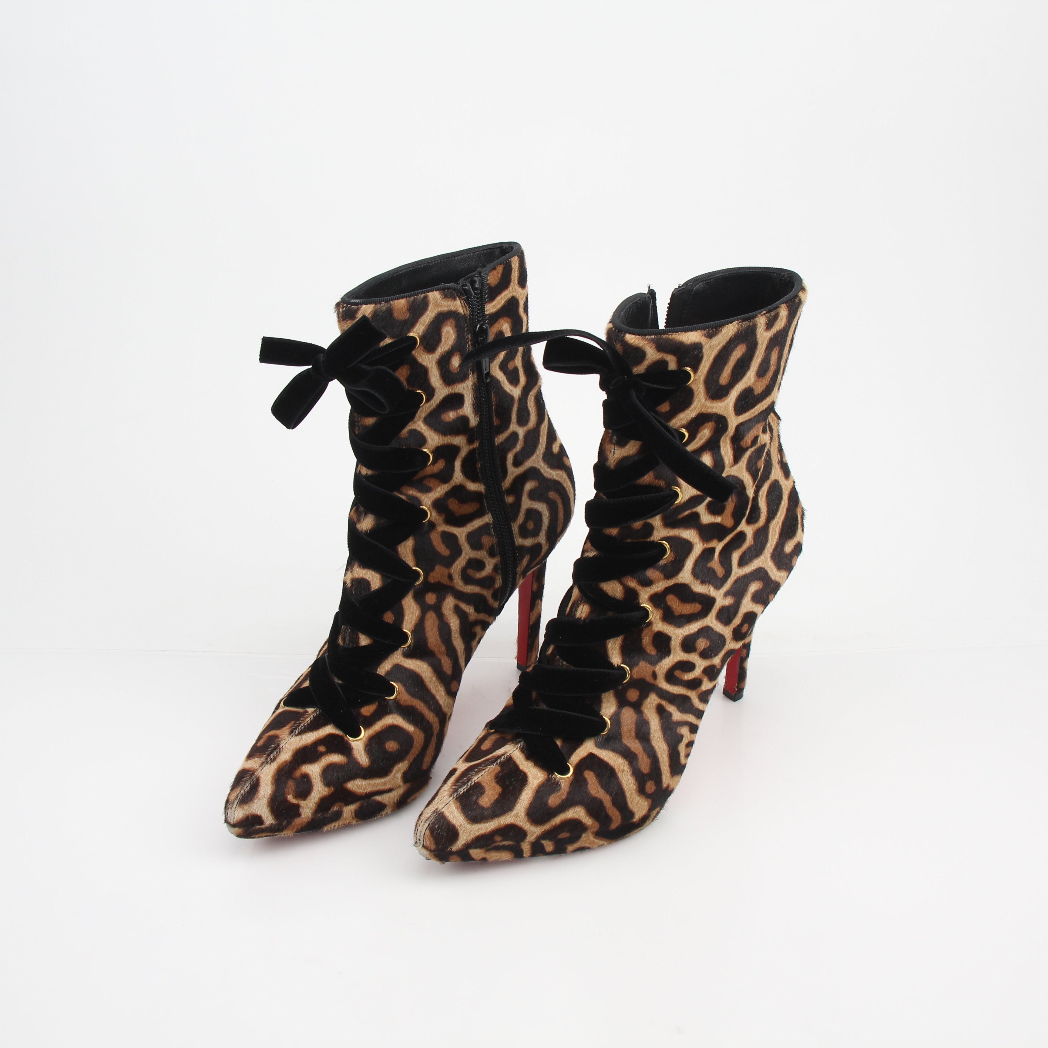 Christian Louboutin Circus Nana Pony Hair Ankle Boots