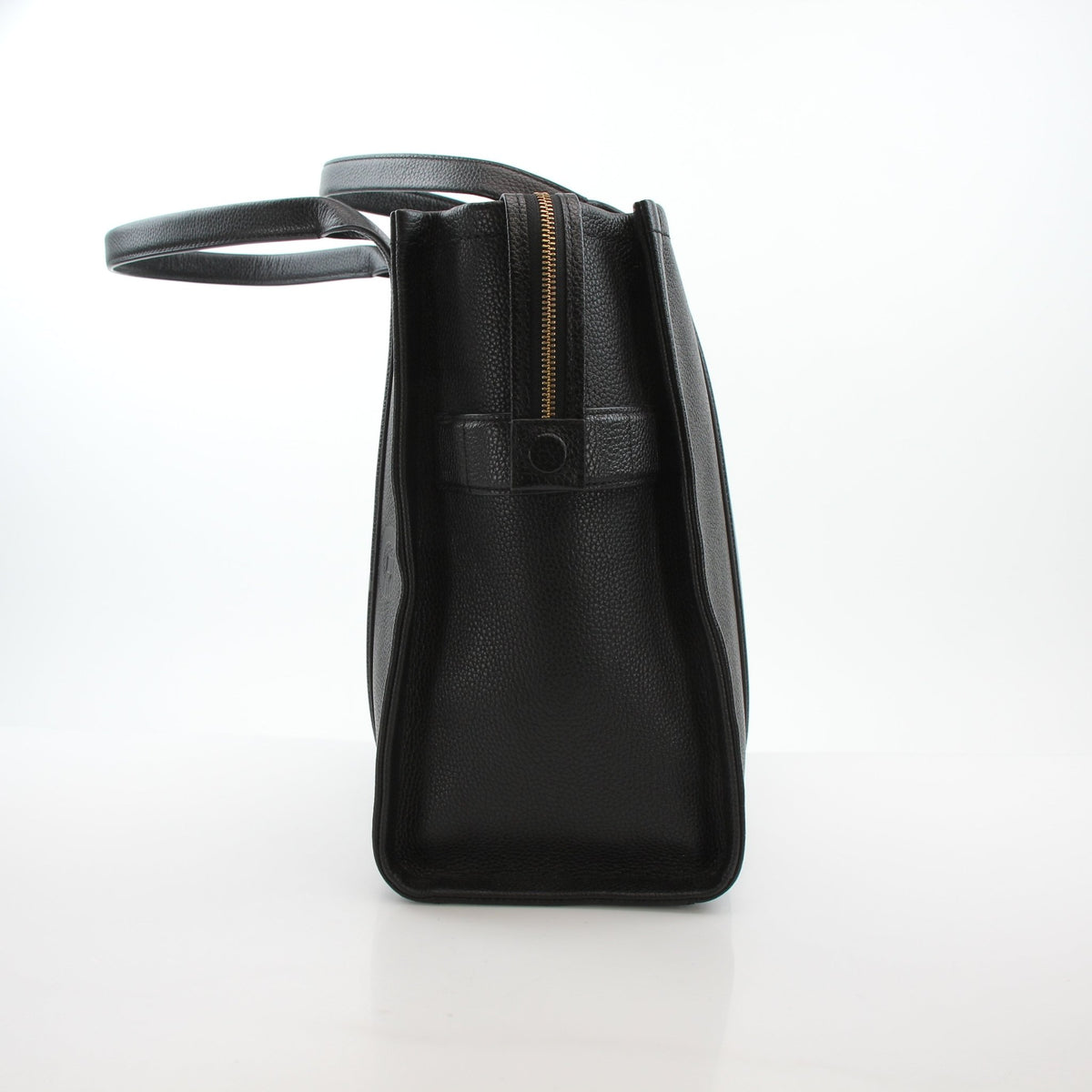 Black Marc Jacobs The Leather Large Tote Bag, stylish handbag with sturdy handles and spacious interior, by Gold & Beyond.